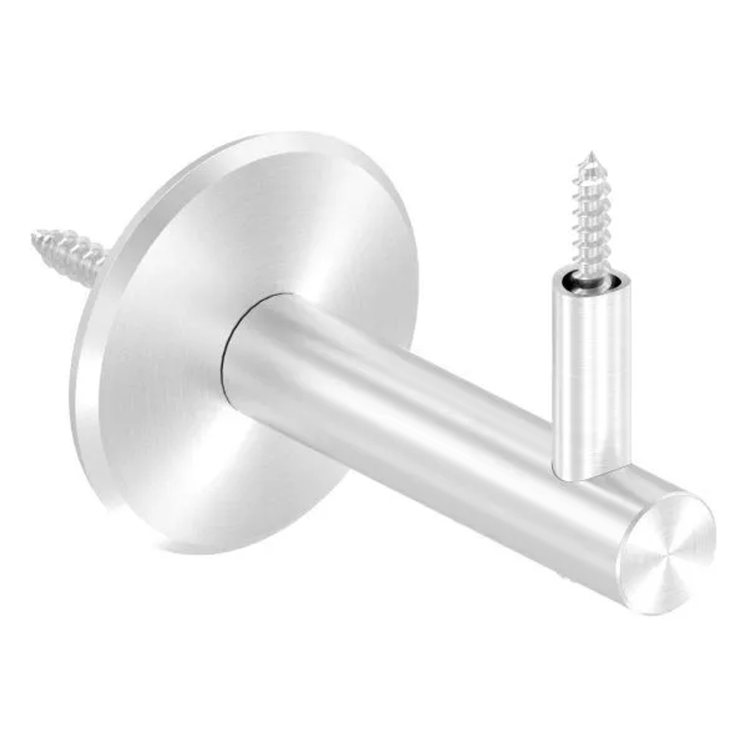 FeNau Handlaufhalter V2A Ronde Ø 70 mm Wandabstand 80 mm Zum Anschrauben Mit Holzschraube