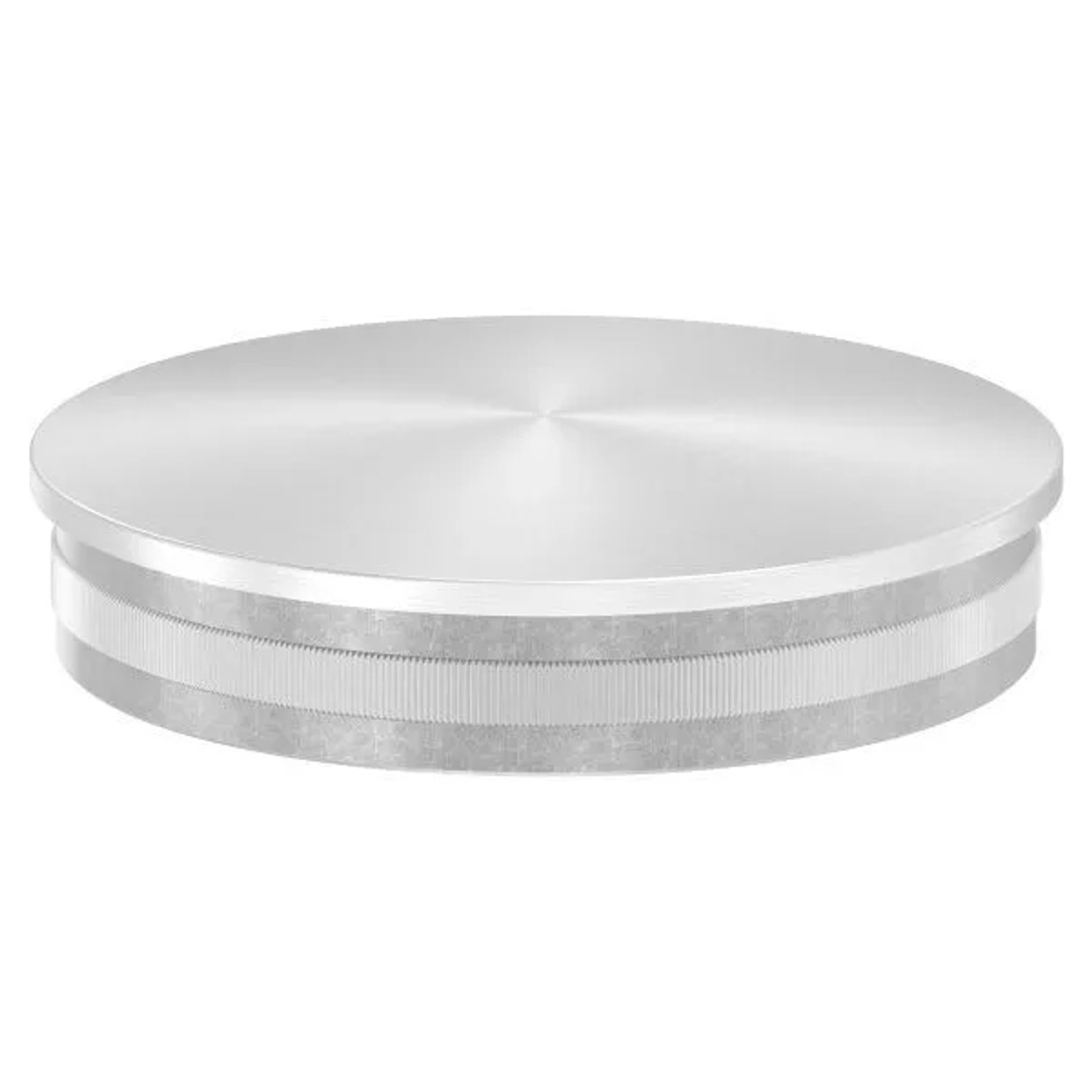 FeNau Einschlagstopfen V2A Edelstahl Für Rohr Ø 88,9 X 2,0 mm Leicht Gewölbt Mit Rändelung