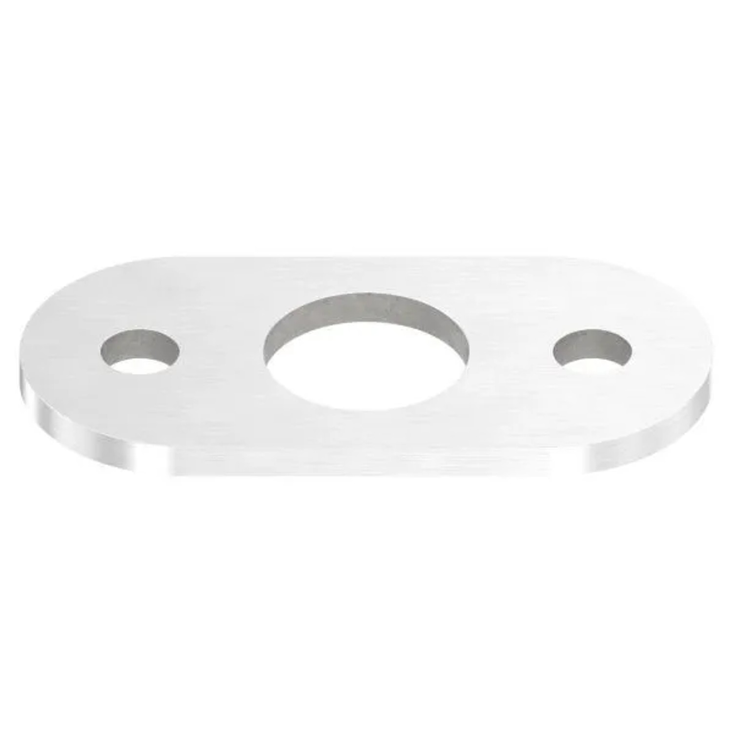 FeNau Ankerplatte Edelstahl V2A 115 X 55 X 6 mm Für Rohr Ø 33,7 mm Längsschliff