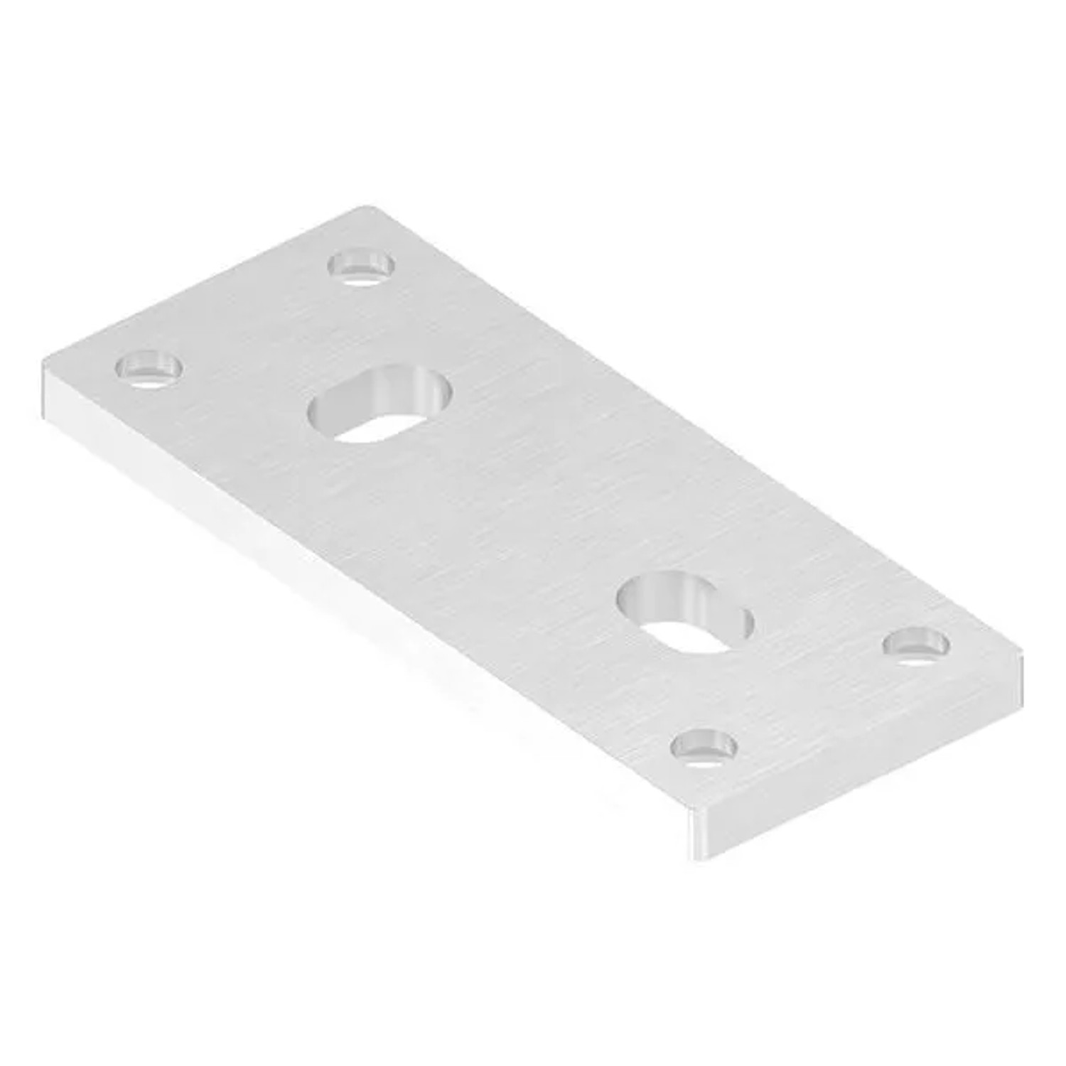 FeNau Ankerplatte Edelstahl V2A 130 X 55 X 8 mm Mit 2 Langlöchern Für Spannringe