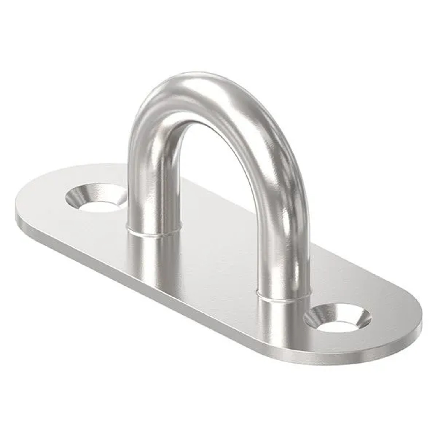 FeNau Befestigungsöse Oval Edelstahl V4A 10 mm Rundeisen Mit 2 Bohrungen