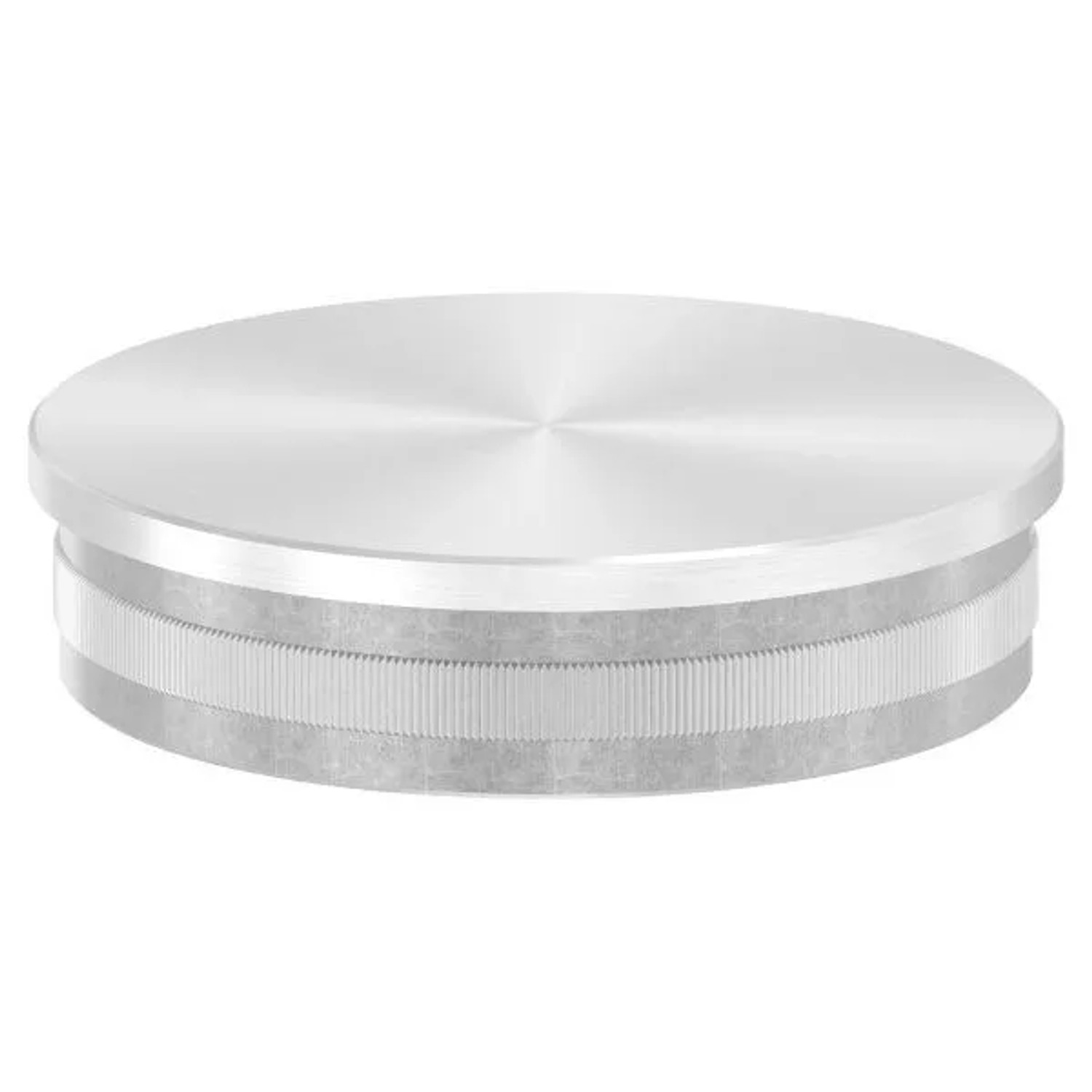 FeNau Einsteckkappe Edelstahl V2A Für Rohr Ø 76,1 mm X 2,0 mm Flach Gerändelt