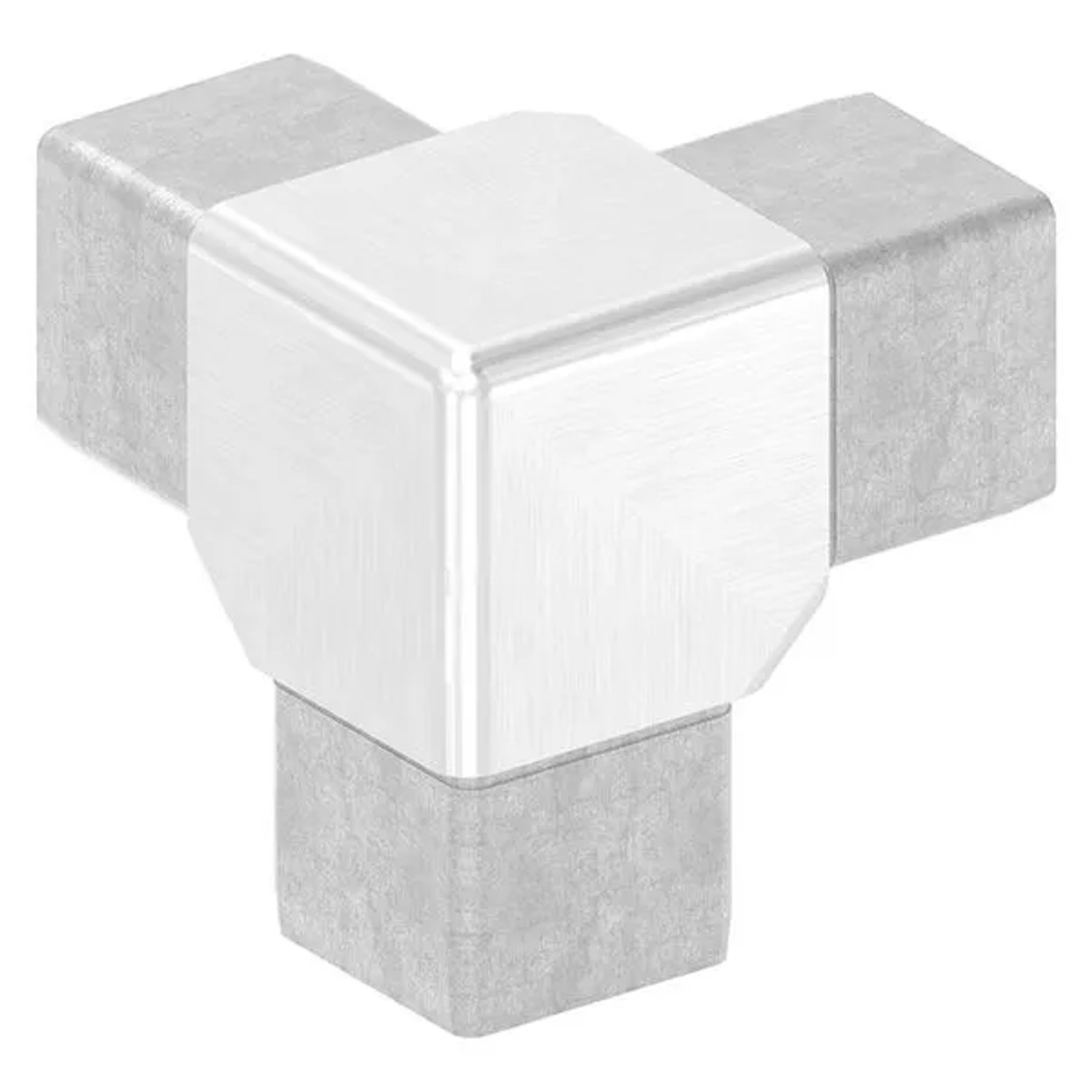 FeNau Eckstück V4A Für 40 X 40 X 3 mm Rohr 90 Grad 3-Fach Steck
