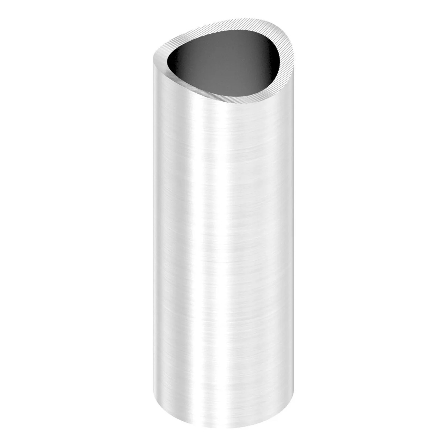 FeNau Distanzhülse Edelstahl V2A L 55 mm Für Rohr Ø 42,4 mm Einseitig Ausgefräst