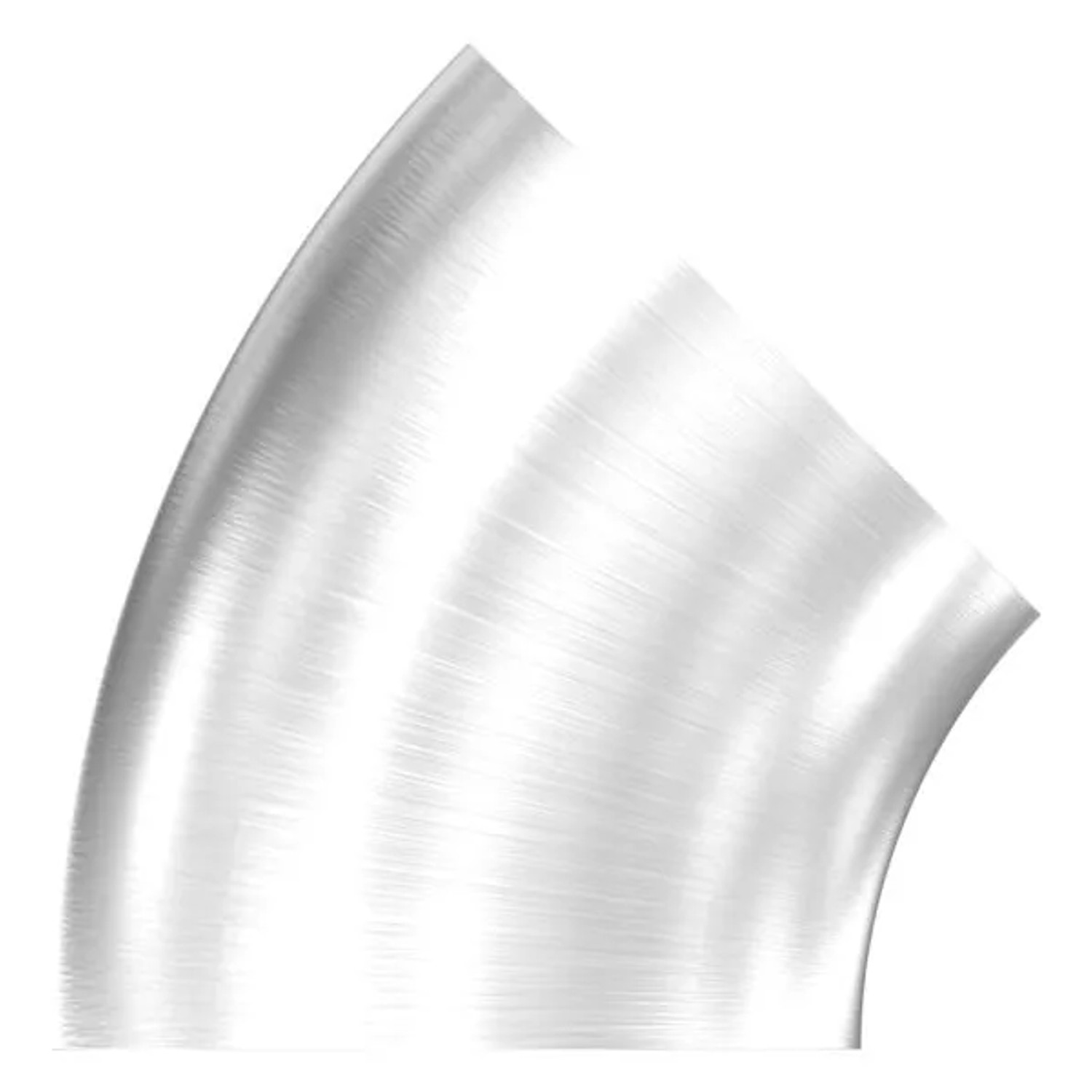FeNau Schweißbogen Edelstahl V2A Ø 60,3 X 2,0 mm 45 Grad Geschliffen Korn 240
