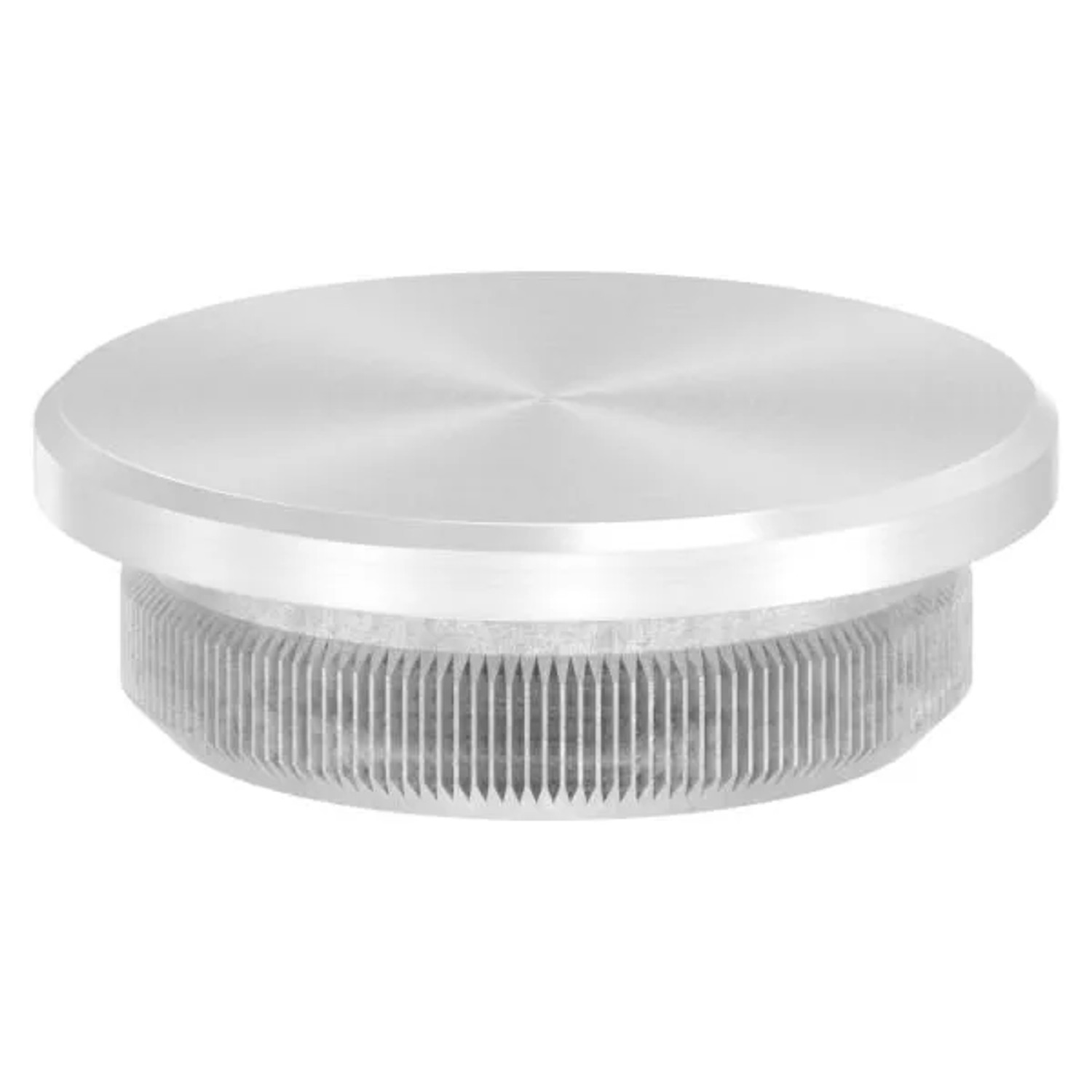 FeNau Einsteckkappe V2A Edelstahl Für Rohr Ø 21,3 mm Wand 2,0 mm Flach Massiv Zum Einschlagen