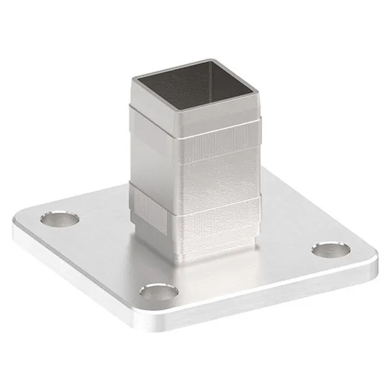FeNau Wand- Und Bodenanker Edelstahl V4A Für Rohr 40x40x2,0 mm Mit Rändelung