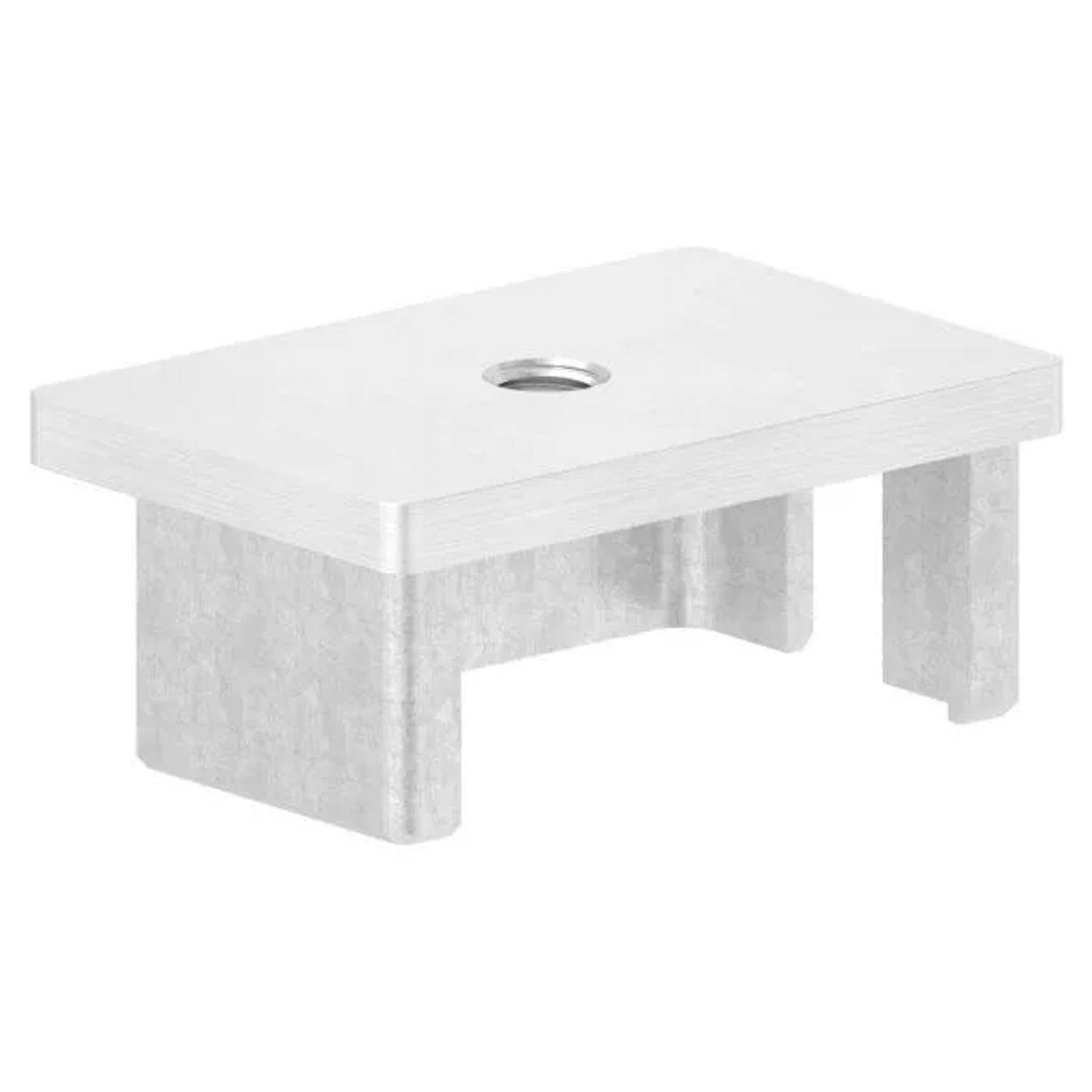 FeNau Einsteckkappe V4A Edelstahl Für Rechteckrohr 60x40x2,0 mm Mit M8 Gewinde
