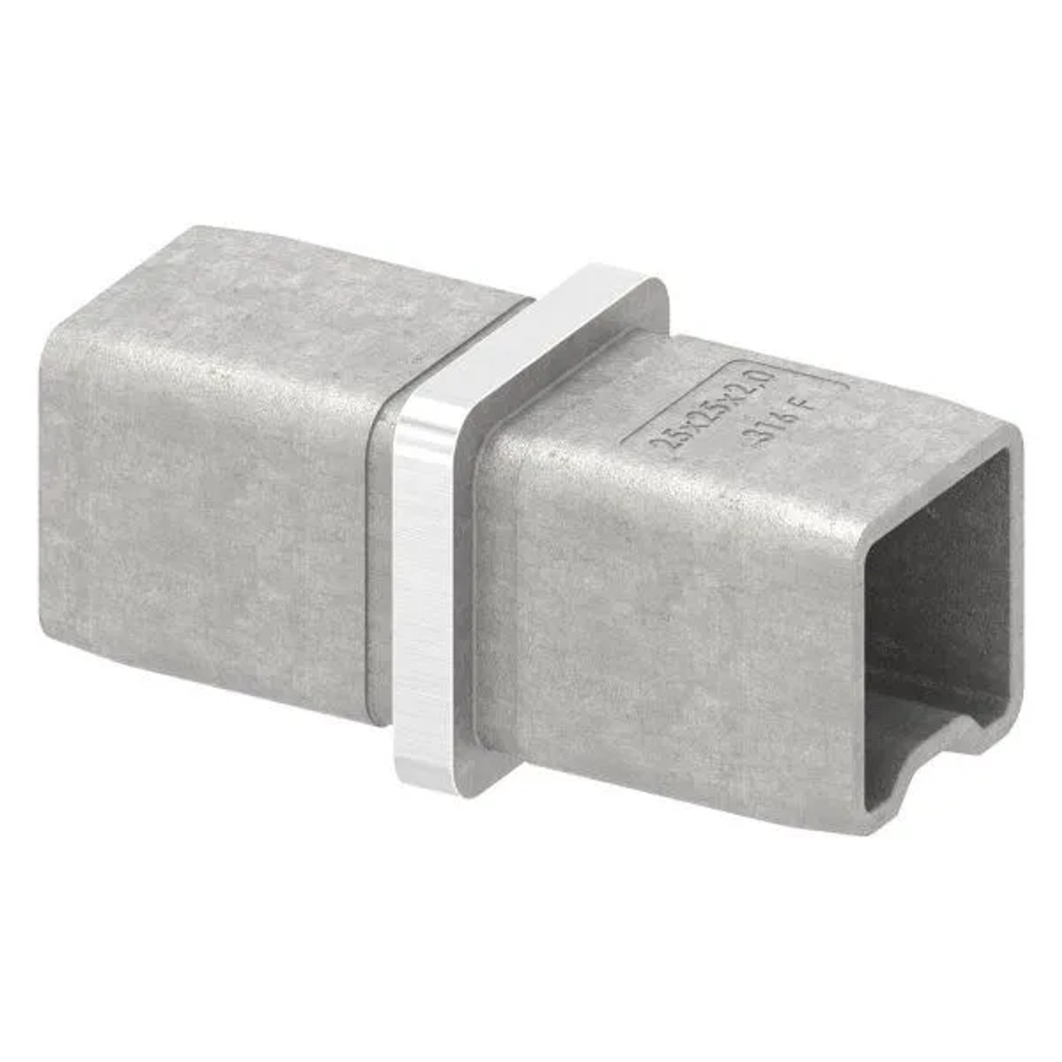 FeNau Vierkantrohrverbinder V4A 25 X 25 X 2 mm Gerade