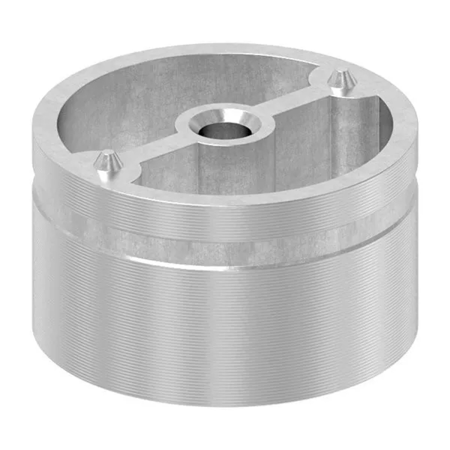 FeNau Handlaufadapter Edelstahl V2A Für Ø 42,4 mm Holzhandlauf