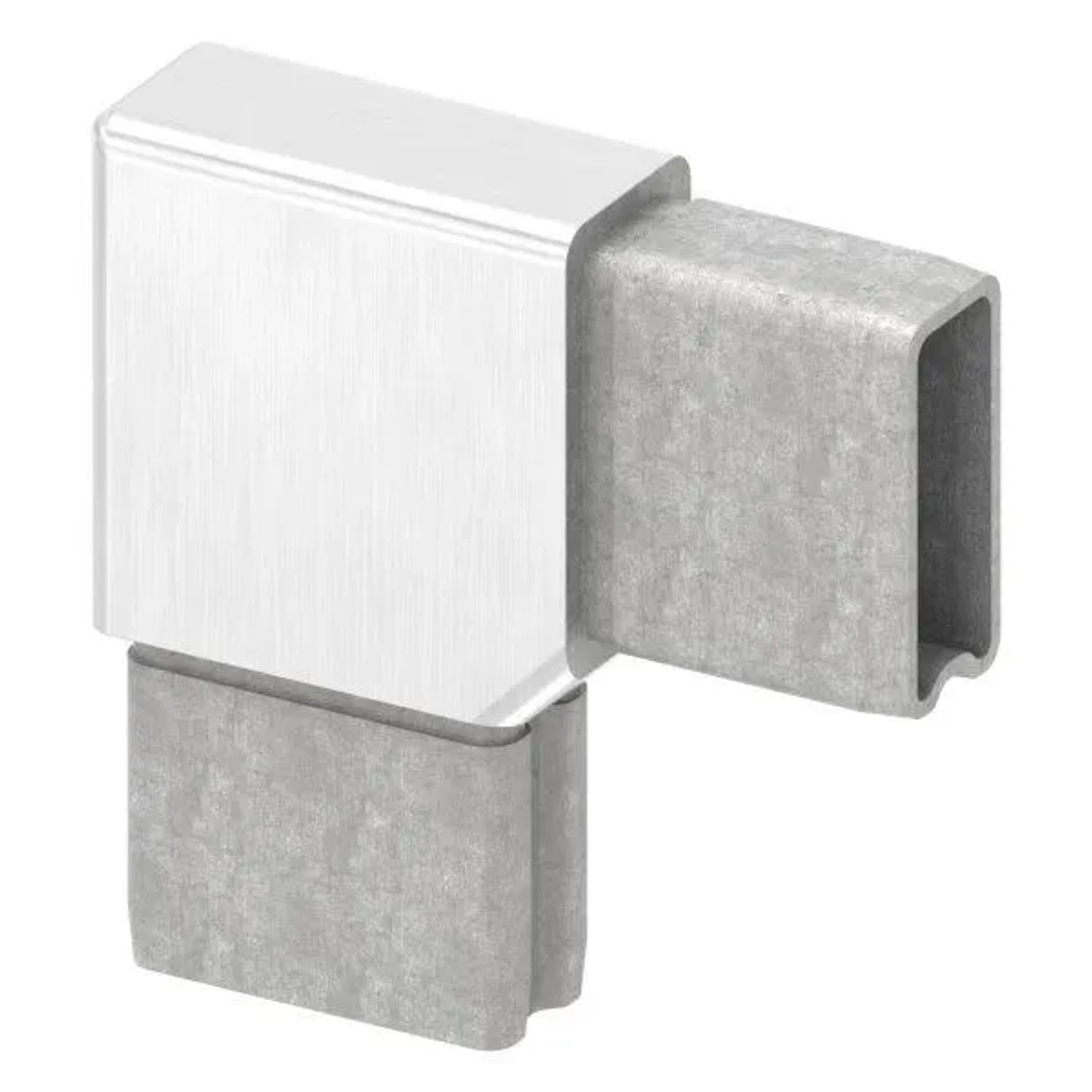 FeNau Steckverbinder 90 Grad V4A Für Rechteckrohr 40x20x2 mm Zum Stecken