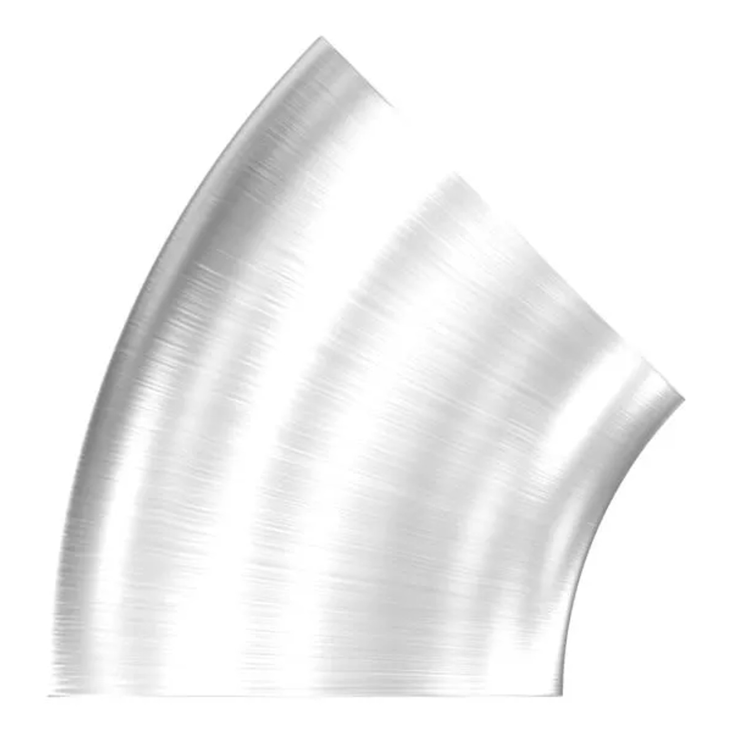 FeNau Schweißbogen Edelstahl V2A Ø 21,3 X 2,0 mm 45 Grad Geschliffen Korn 240