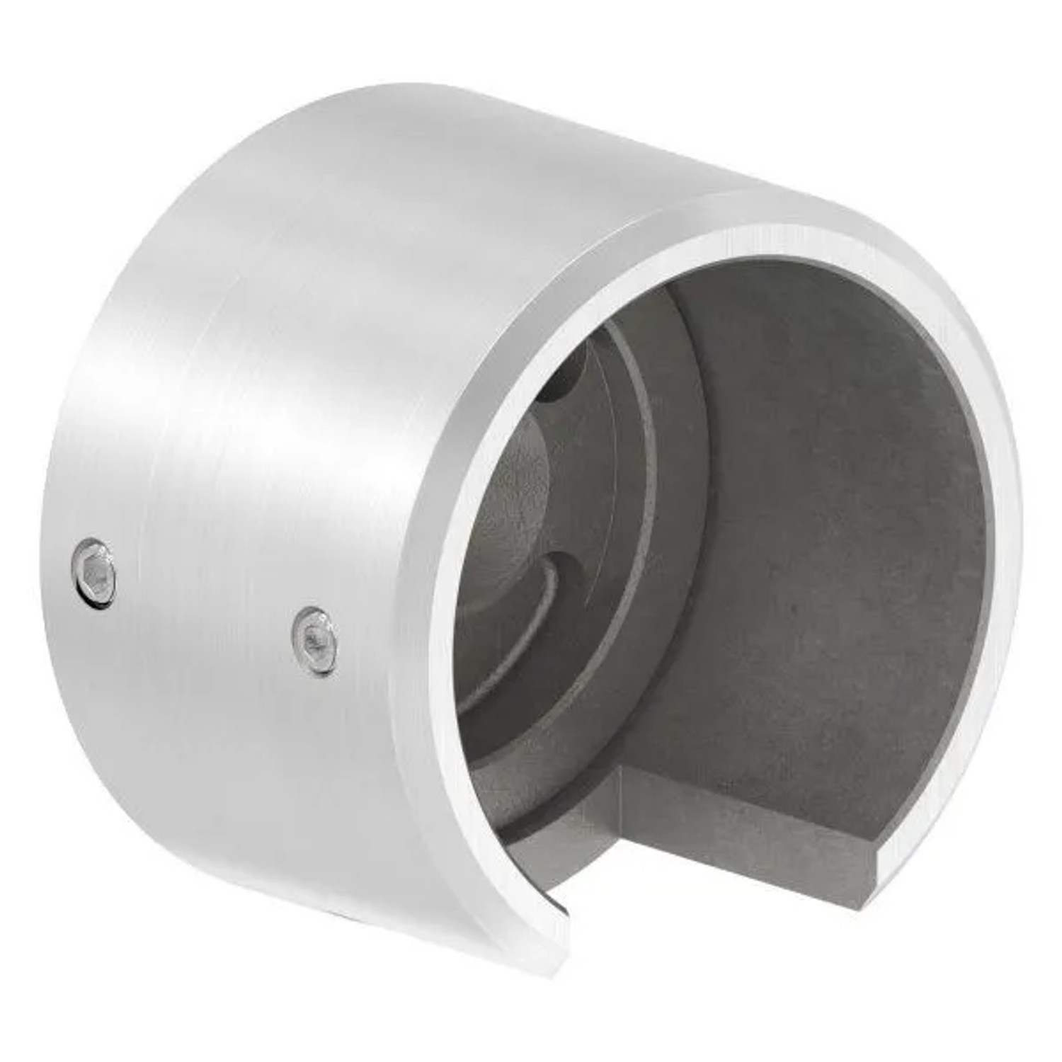 FeNau Wandbefestigung Edelstahl V4A Für Nutrohr Ø 48,3 mm Links