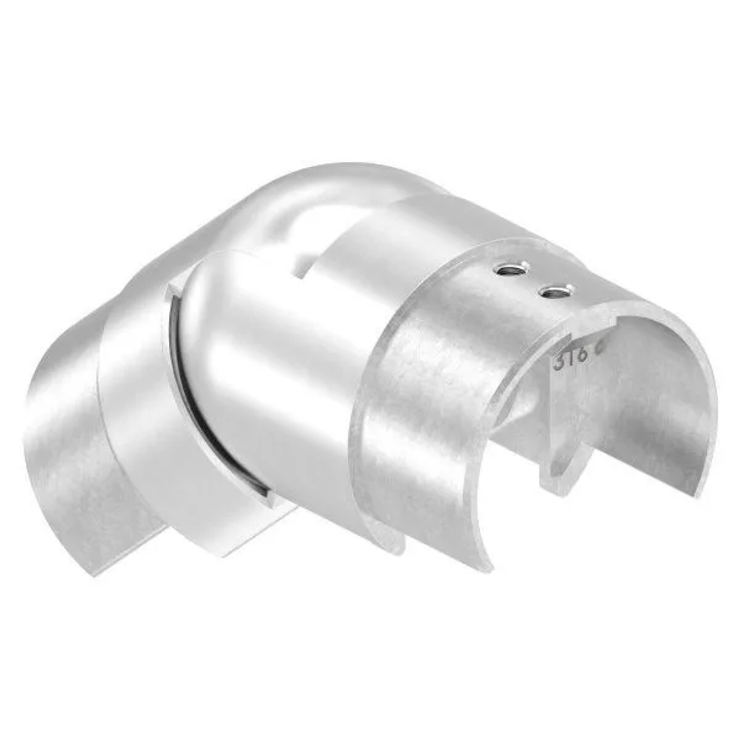 FeNau Verbinder Flexibel Edelstahl V4A Für Nutrohr Ø 60,3 X 1,5 mm Abwärts 25-55 Grad
