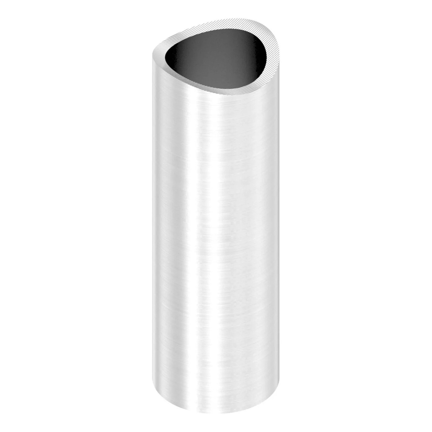 FeNau Distanzhülse Edelstahl V2A L = 60 mm Für Rohr Ø 42,4 mm Einseitig Ausgefräst