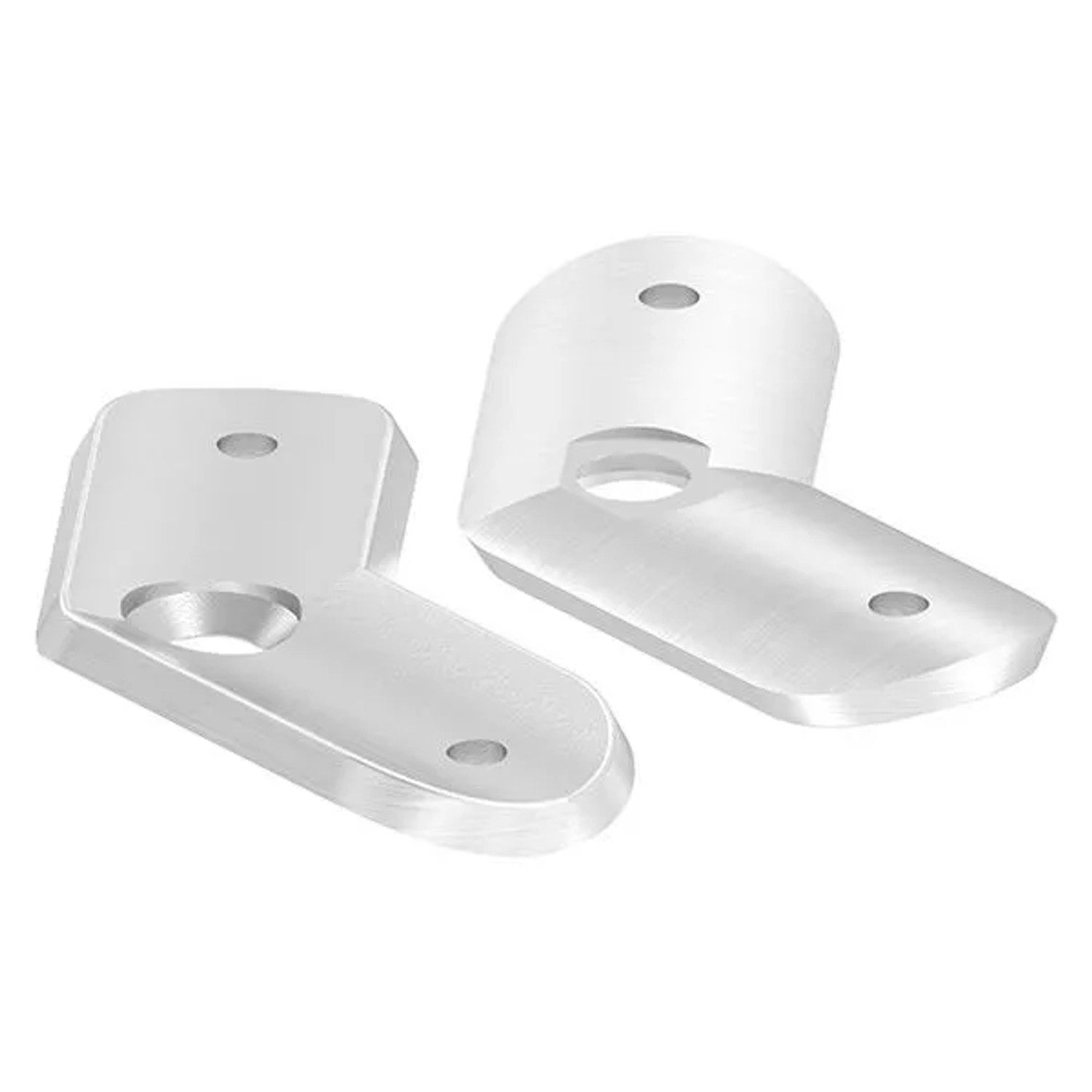 FeNau Handlaufanschlussplatte Edelstahl V2A 63x25x4 mm Für Rohr Ø 42,4 mm 135 Grad
