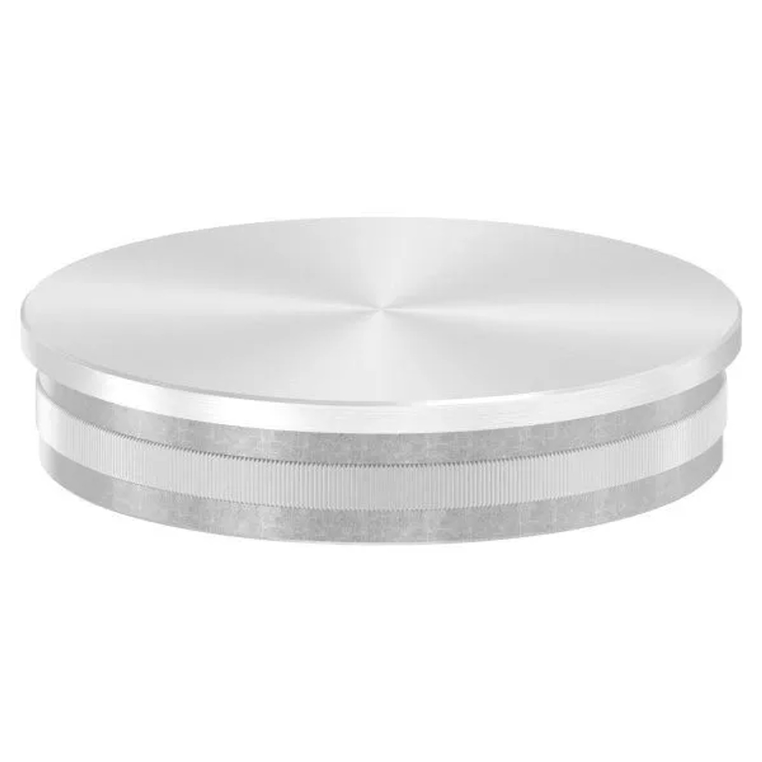 FeNau Einsteckkappe Edelstahl V2A Für Rohr Ø 88,9 mm Wandstärke 2,0 mm Flach Mit Rändelung