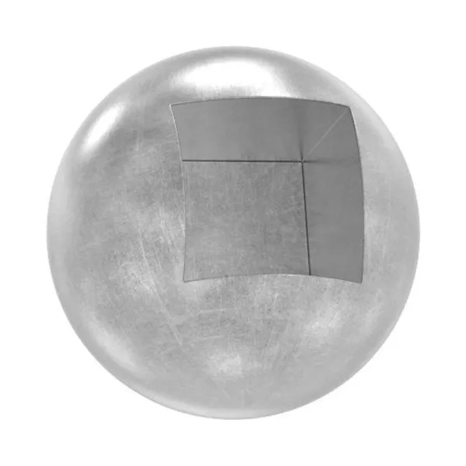 FeNau Massivkugel Stahl Roh Ø 25 mm Mit Quadrat-Sackloch 12,3 X 12,3 mm Glatt