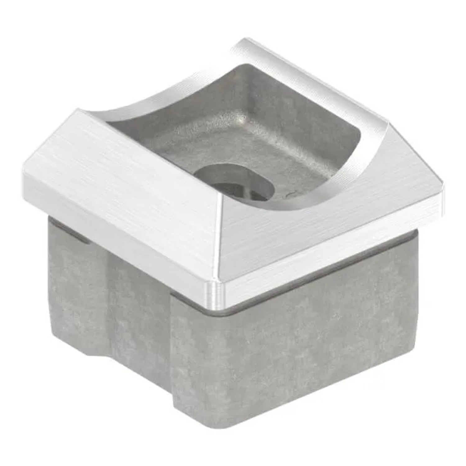 FeNau Rohrsattel V2A 40 X 40 X 2,0 mm Für Rundrohr Ø 42,4 mm