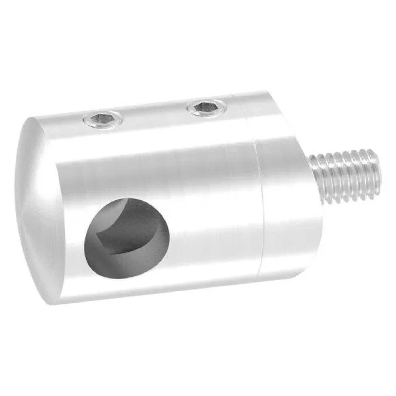 FeNau Querstab-Endhalter Edelstahl V2A Für Rohr Ø 42,4 mm Sackloch Ø 10,2 mm Links