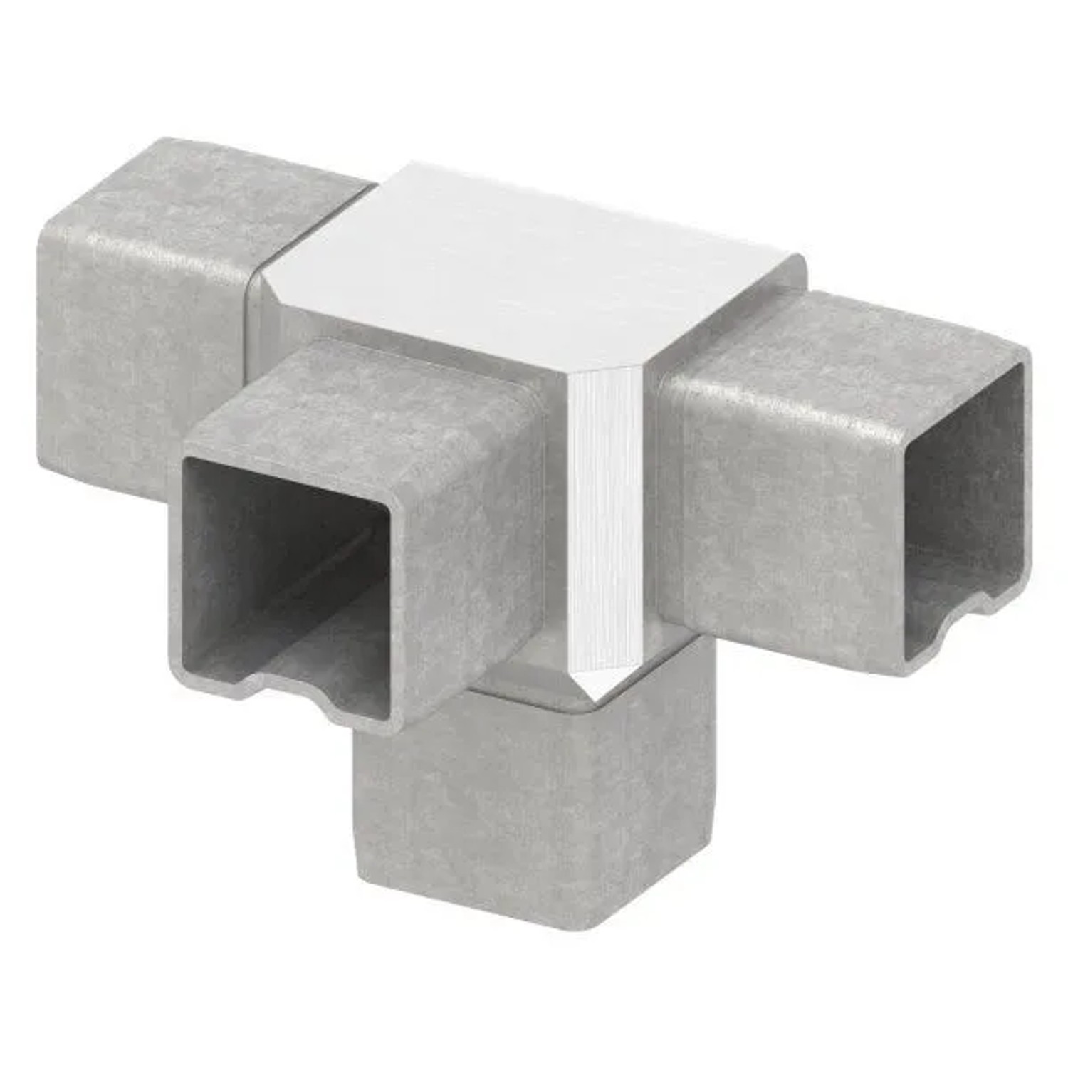 FeNau T-Eckstück V4A Für Rohr 30x30x2 mm Zum Stecken