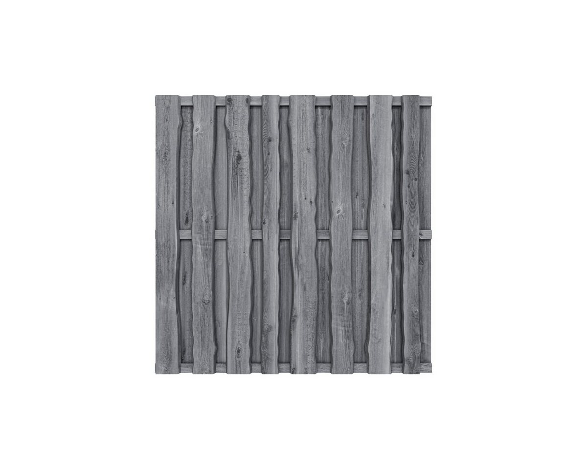 Woodtex Sichtschutzzaun Natura Kiefer Grau Kesseldruckimprägniert Bild 2