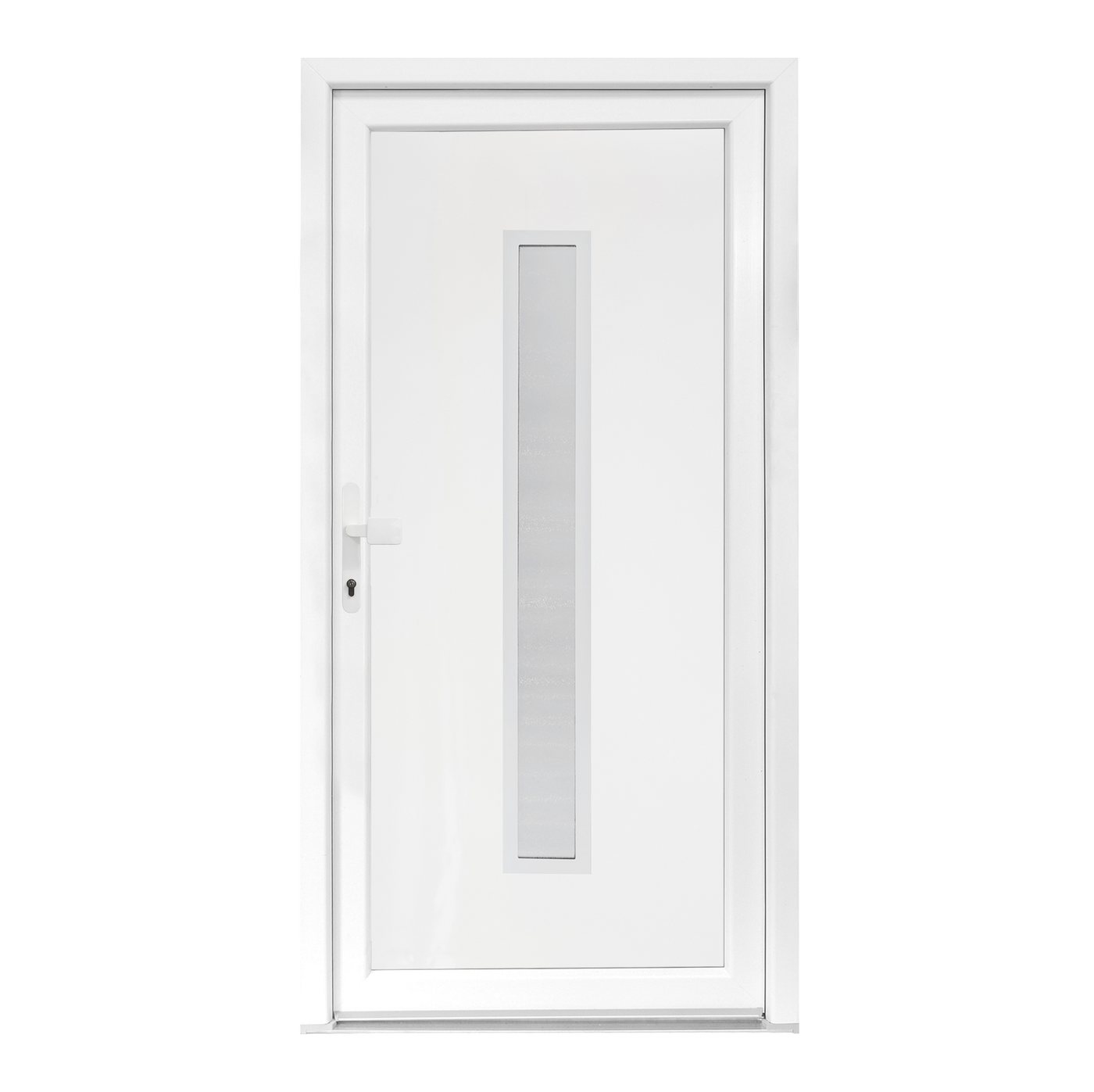SN Deco Haustür Serena mit Edelstahlstoßgriff/Türknopf, 980x2000 mm, Thermisch getrennte Alu-Bodenschwelle sowie Wetterschenkel Bild 2
