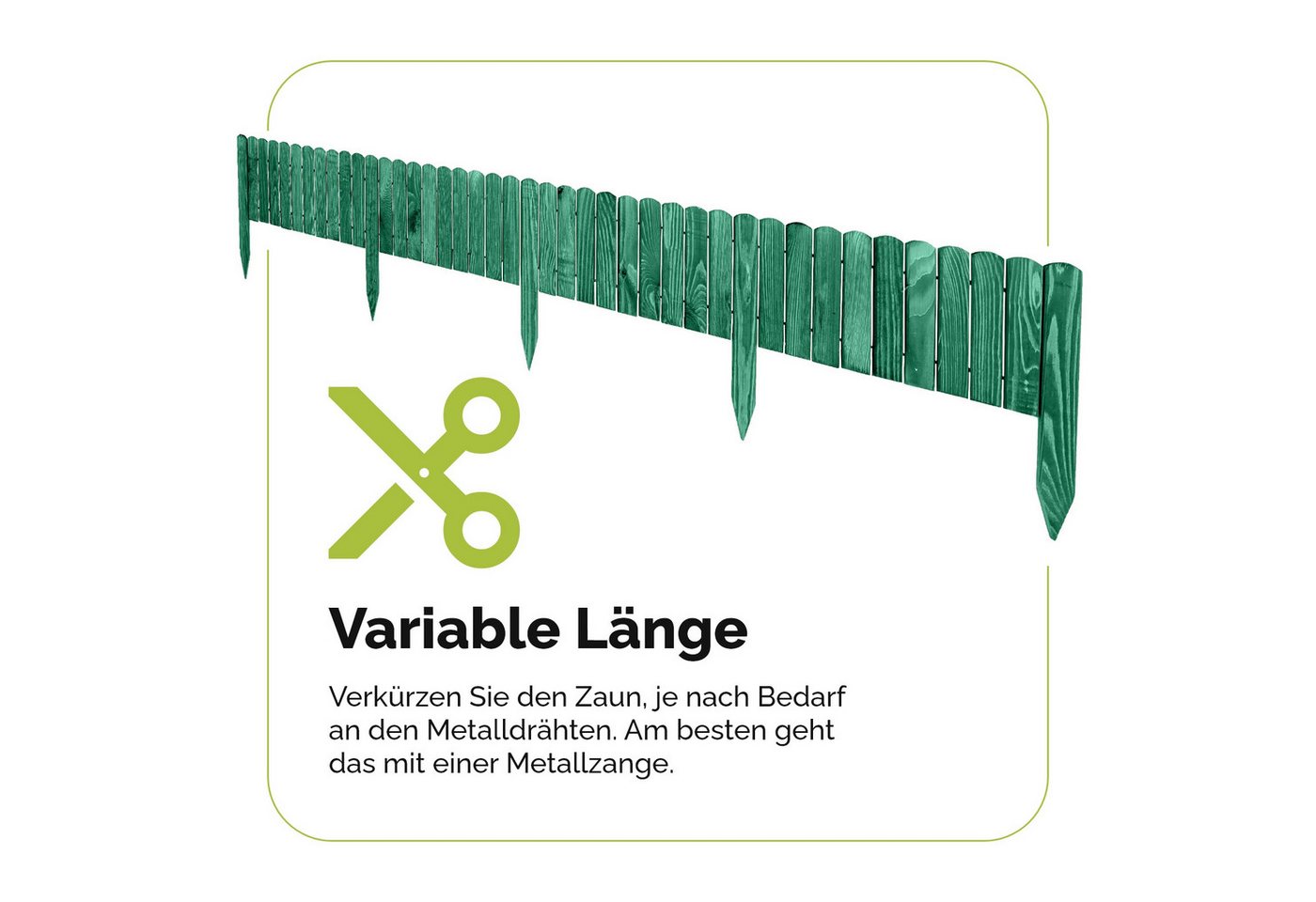 Garronda Rasenkante Beeteinfassung Holz Rollzaun Flexibler Rollborder Länge: 2m GD-0046, LxH: 2x10 cm Bild 2