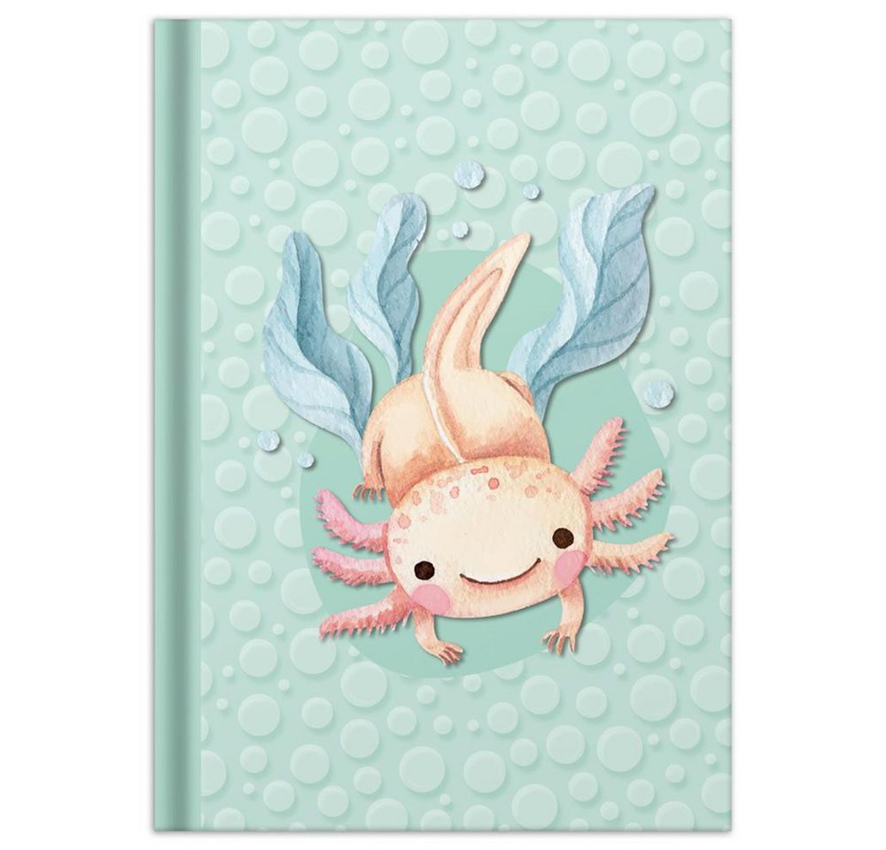 RNK Verlag Notizbuch Notizbuch Axolotl DIN A5 kariert Hardcover 96 Blatt, 96 Blatt, kariert, Hardcover, 70 g/m² Bild 3