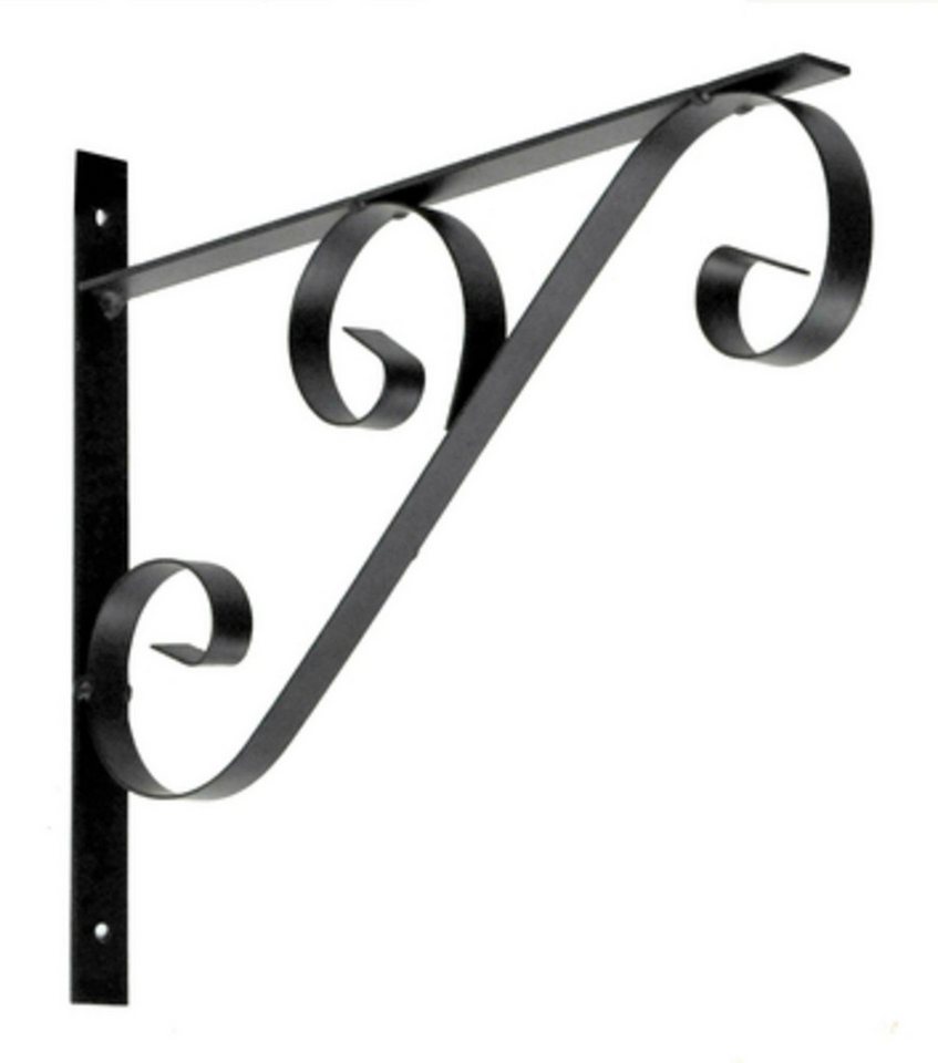 LB H&F Lilienburg Wandhalter Halter Halterung Wandhalter Wandhalterung Wandbefestigung, (Aufhänger Wandhaken Metall Laternen Haken Blumen Ampel lang Pflanzenhalter Pflanzenhaken MEGA schwarz groß XL Gusseisen Wandhalterung Blumenampelhaken Blumeampelhalter, Landhaus Laternenhaken Eisenhaken Shabby Vintage Nostalgie Antik), Laterne Blumenampel Ampelhalter Laternenhalterung