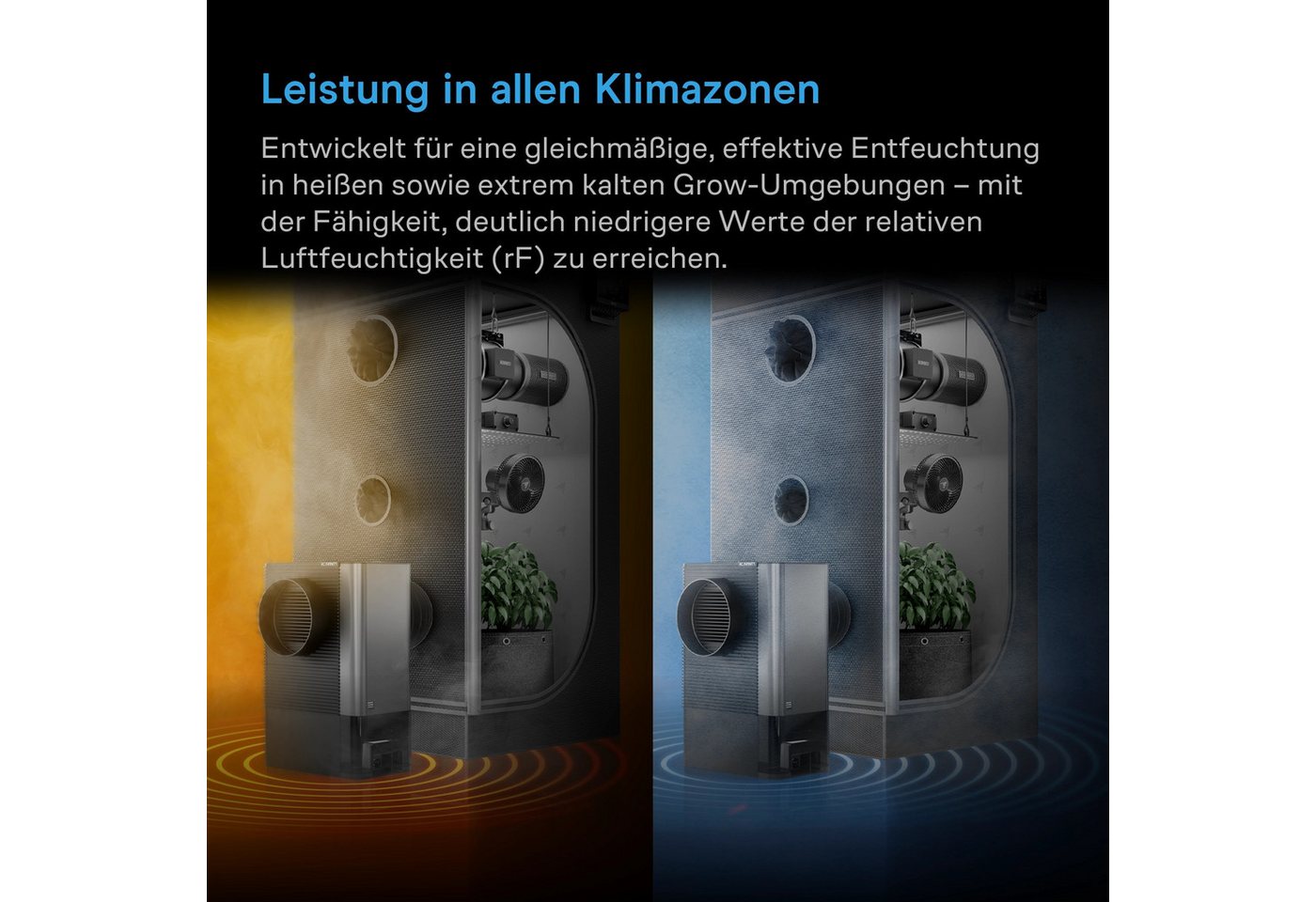AC INFINITY Luftentfeuchter AC Infinity HYDRONE, Entfeuchtung 4 l/Tag, Tank 2 l, HYDRONE 5 für kleine Grow Setups Bild 3