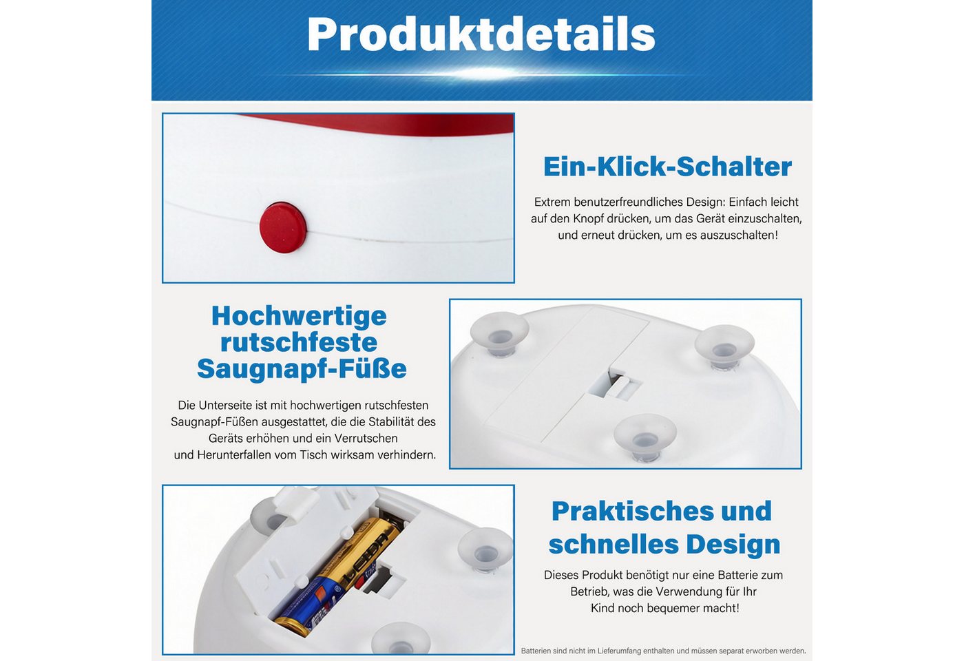 MOPUEA Ultraschallreiniger Schall-Zahnreinigungsgerät für Zahnprothesen Schmuckreiniger Bild 5