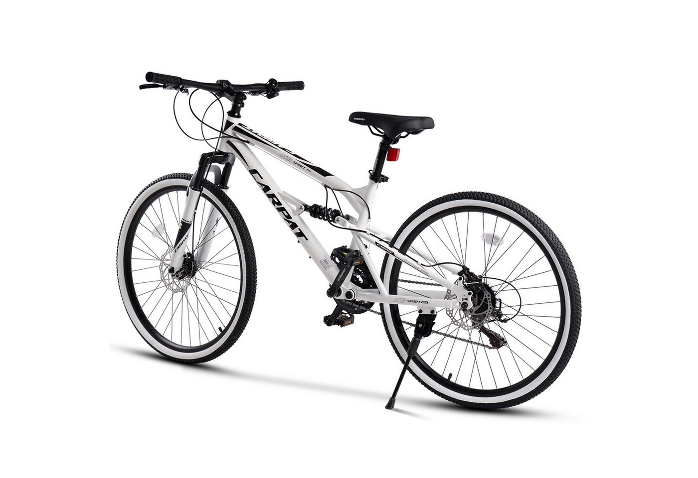 CARPAT SPORT Mountainbike 24 26 Zoll Fahrrad für Herren Damen Jungen, 21 Gang Shimano Tourney Schaltwerk, Kettenschaltung, mechanische Scheibenbremse, MTB Fahrrad Bike Bild 5