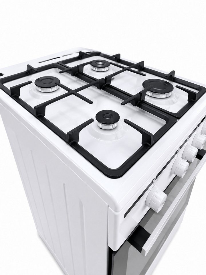 Gasmann Gas-Standherd Gasmann Gas-Standherd,50x60cm,4 Flammen,Gasbackofen,Gasgrill,Drehspieß, mit 1-fach-Teleskopauszug Bild 2