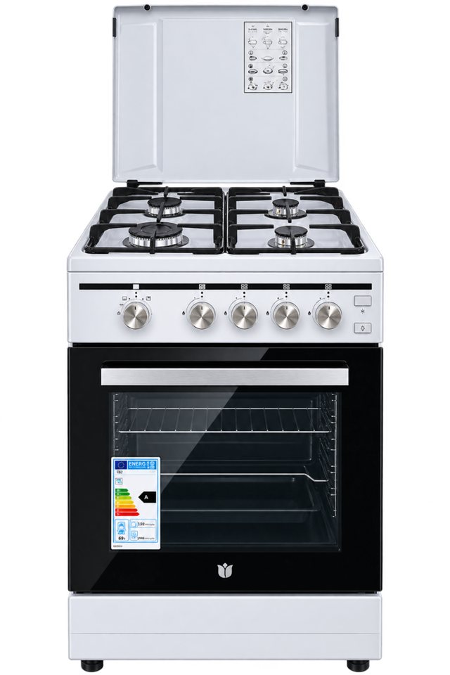 Gasmann Gas-Standherd Gasmann Gas-Standherd,50x60cm,4 Flammen,Gasbackofen,Gasgrill,Drehspieß, mit 1-fach-Teleskopauszug Bild 5