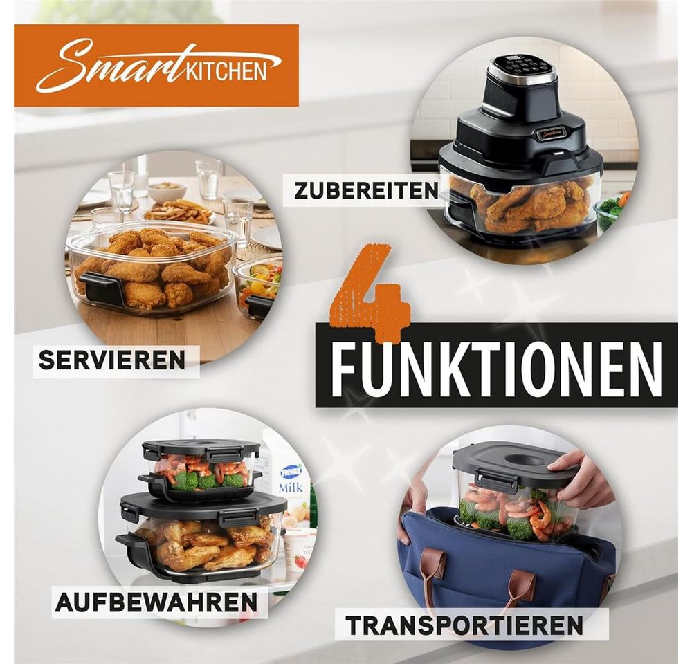 Telewelt Heißluftfritteuse 4-in-1 Air Fryer, Mit Temperatursteuerung, Timer und automatischer Abschaltung Bild 2