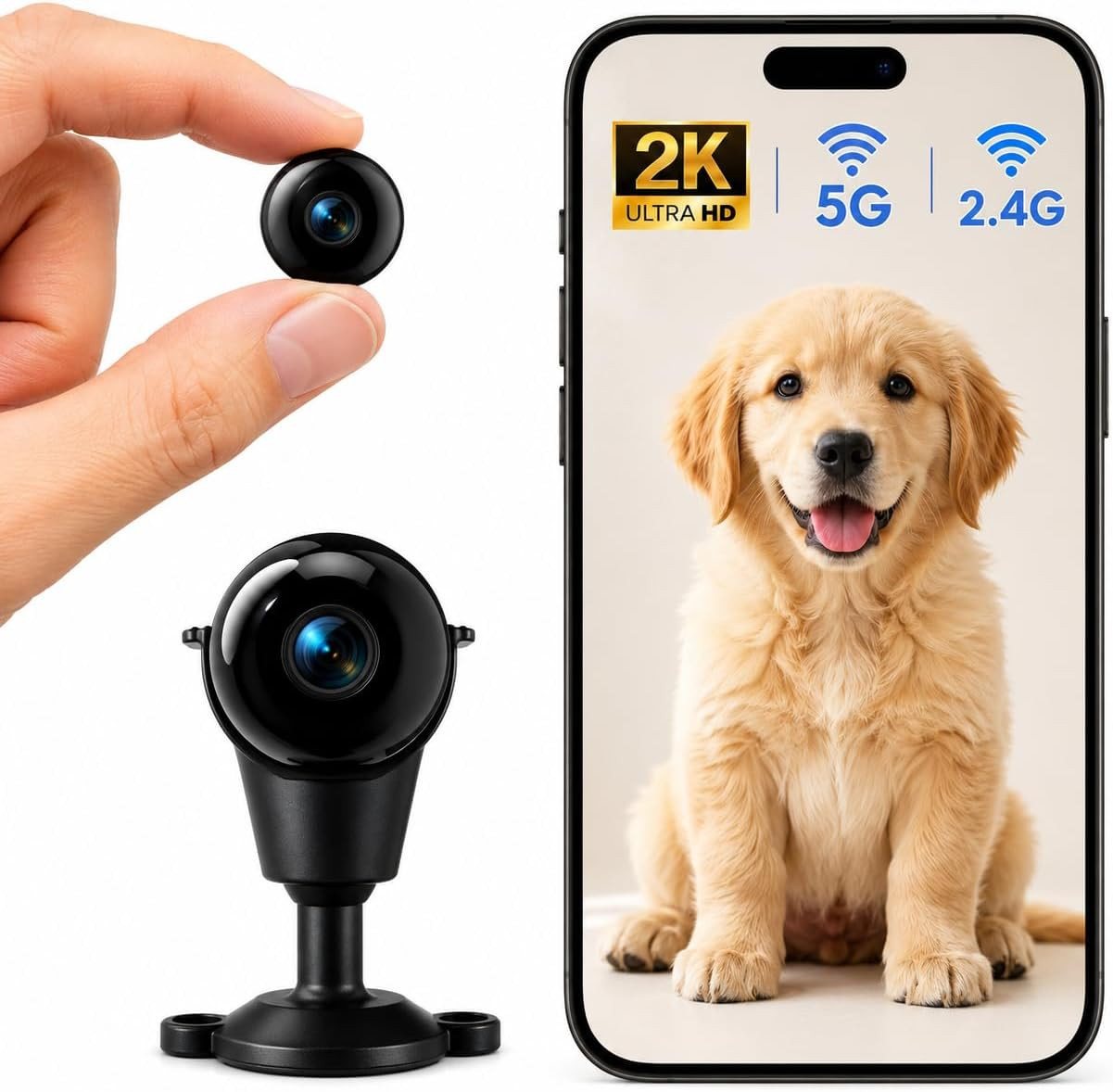 SpionProfi Überwachungskamera Wifi Mini Kamera 5G Wlan mit Nachtsicht und Bewegungsmelder (1-tlg., Mini Cam Live IP Überwachungskamera mit kostenloser App) Bild 4