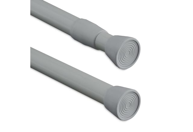 Relaxdays Teleskopstange Edelstahl Grau Verstellbar 66 cm bis 110 cm