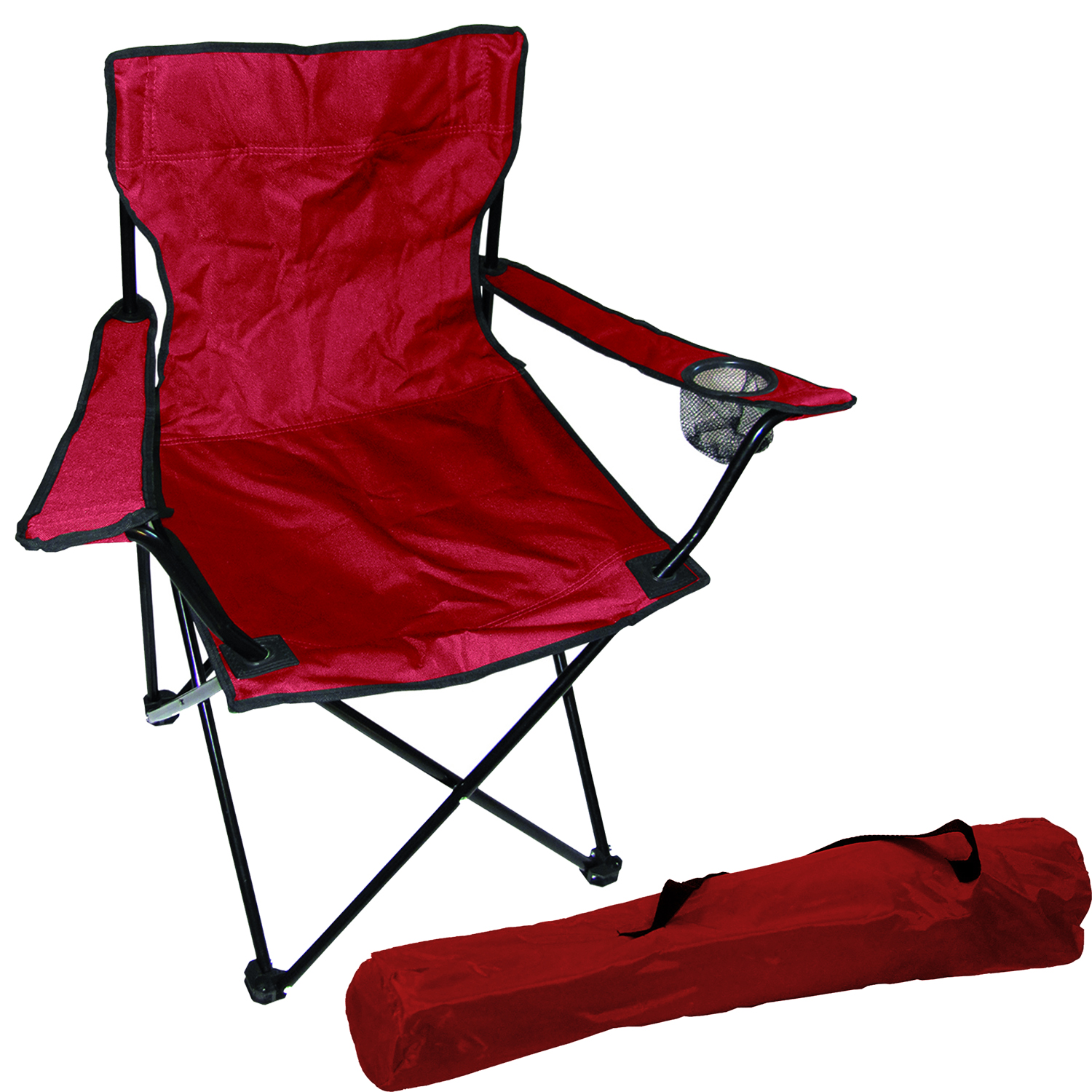 Anglersessel Mit Getränkehalter Rot-dpo2455