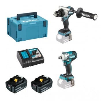 Makita DLX2588GJ DDF492 + DTW300 + 2x 6Ah Akku