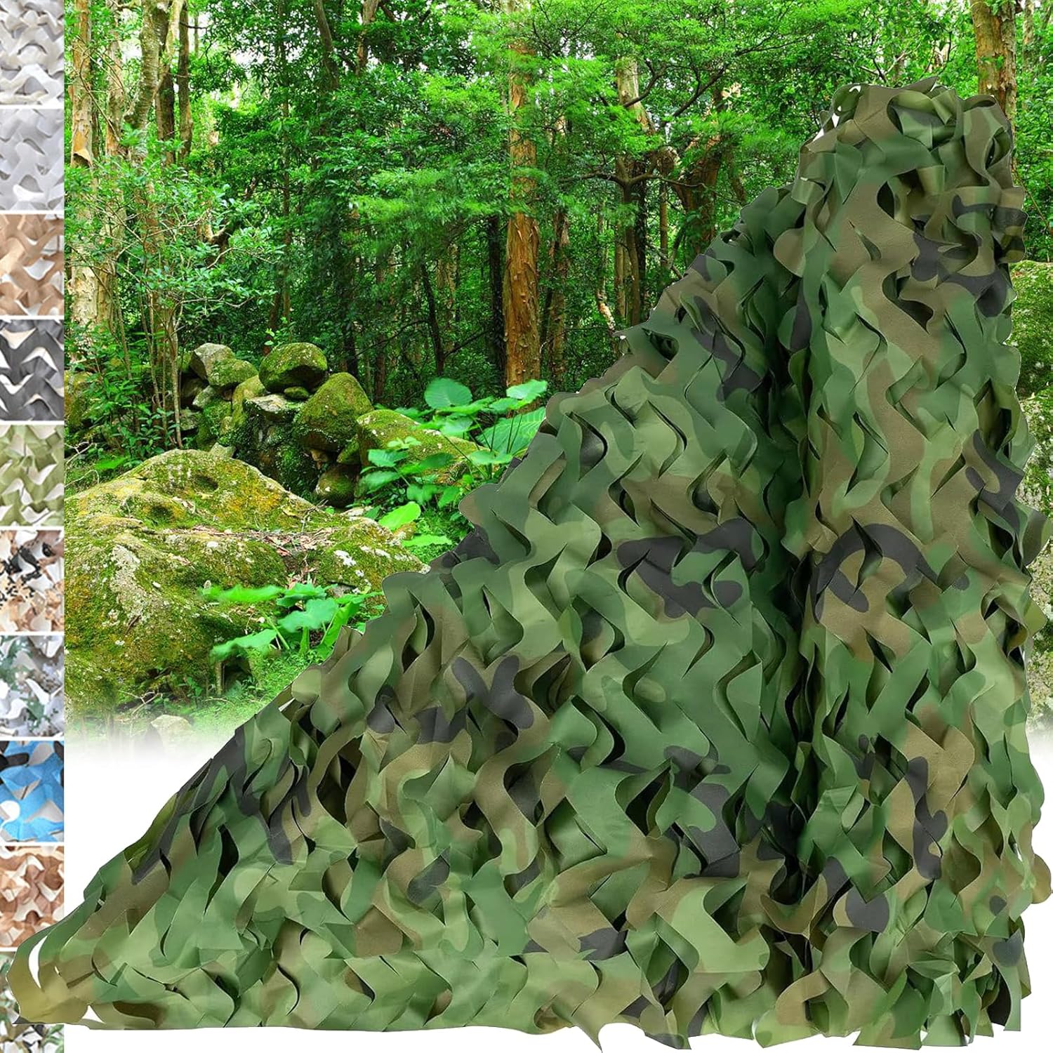 Filet De Camouflage Épais, Protection Solaire, Idéal Pour La Chasse, Le Camouflage En Jungle, Les Écrans De Confidentialité Et Le Camping, 3 X 6 M