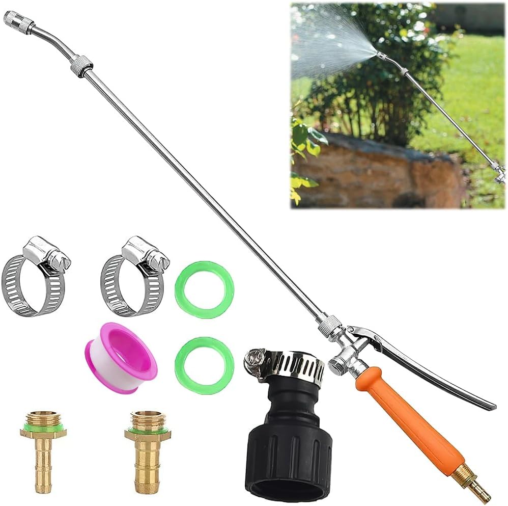 Lance De Pulvérisation De 72 Cm Pour Jardin, Lance De Rechange Universelle En Laiton (3/8" Et 1/4") Pour Jardins,stations De Lavage Auto.