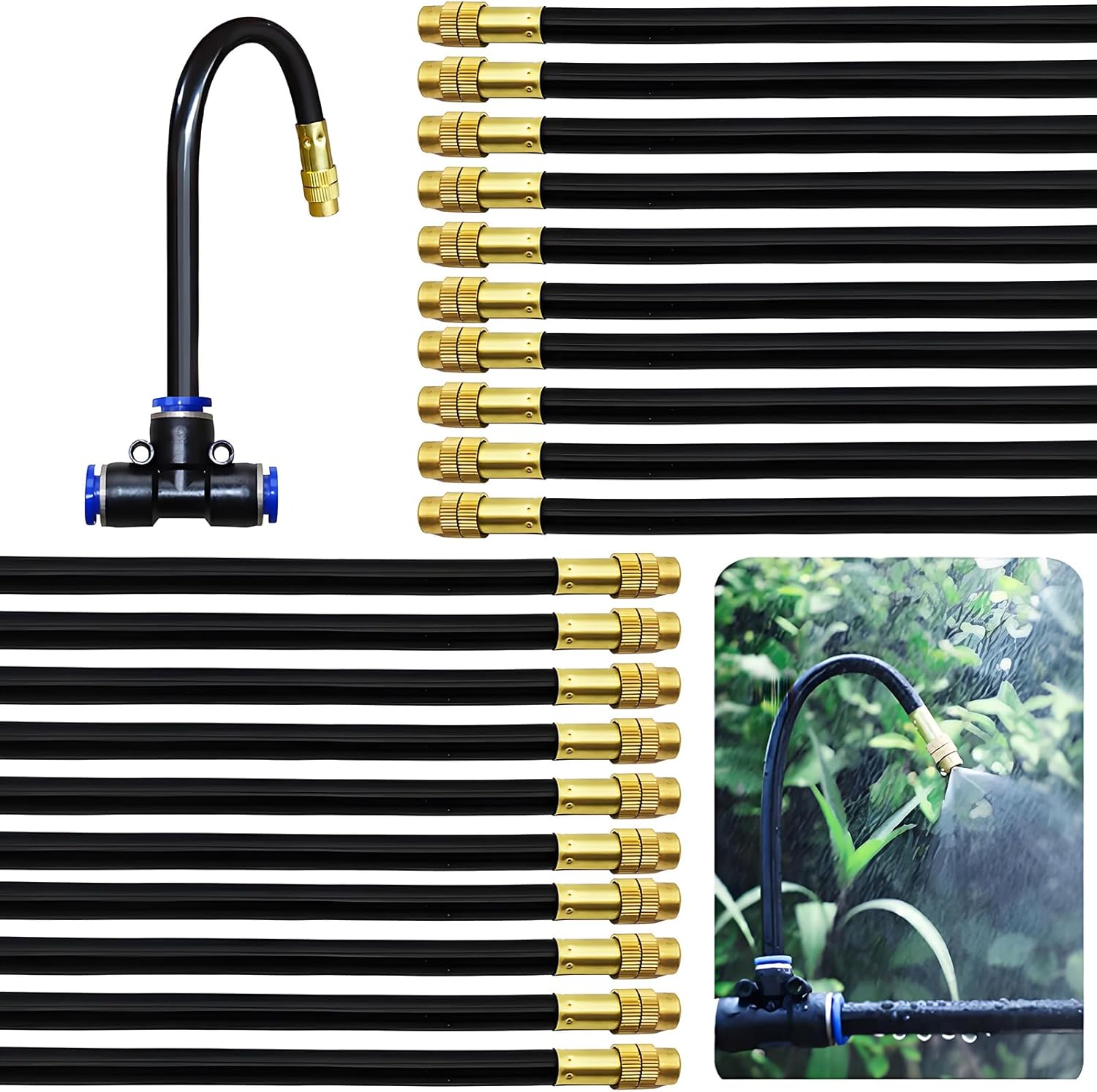 Buse De Pulvérisation, 30 Cm, Adaptée Aux Systèmes D'Irrigation Avec Des Tuyaux D'Eau De Diamètre Extérieur De 8 Mm (20 Pièces Par Paquet)