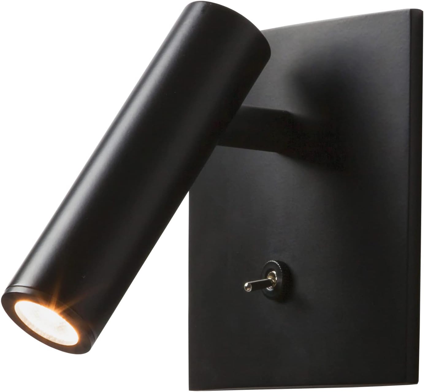 Spot Led 3w Encastré, Directionnel, Pour Lampe De Chevet, Avec Bouton Marche/arrêt Et Éclairage Focalisé Réglable, Noir.
