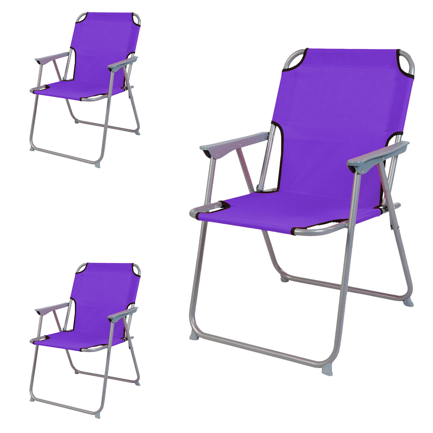 3 Stück Garten / Campingstuhl Oxfort Lila-mpo2600l-3