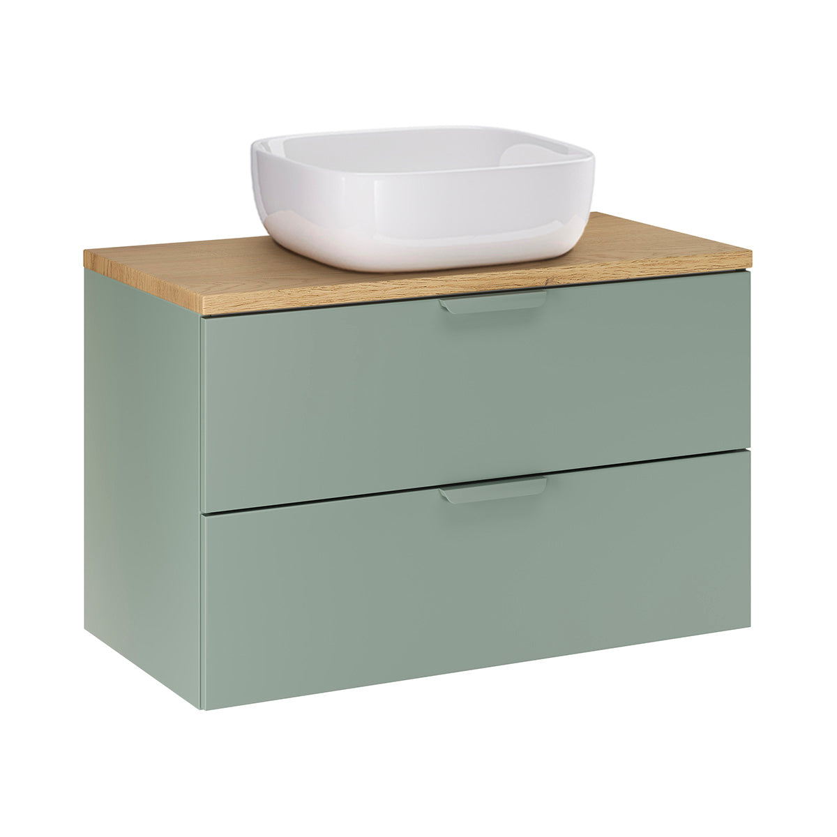 Einzelwaschtisch 80cm Oria Mattgrün
