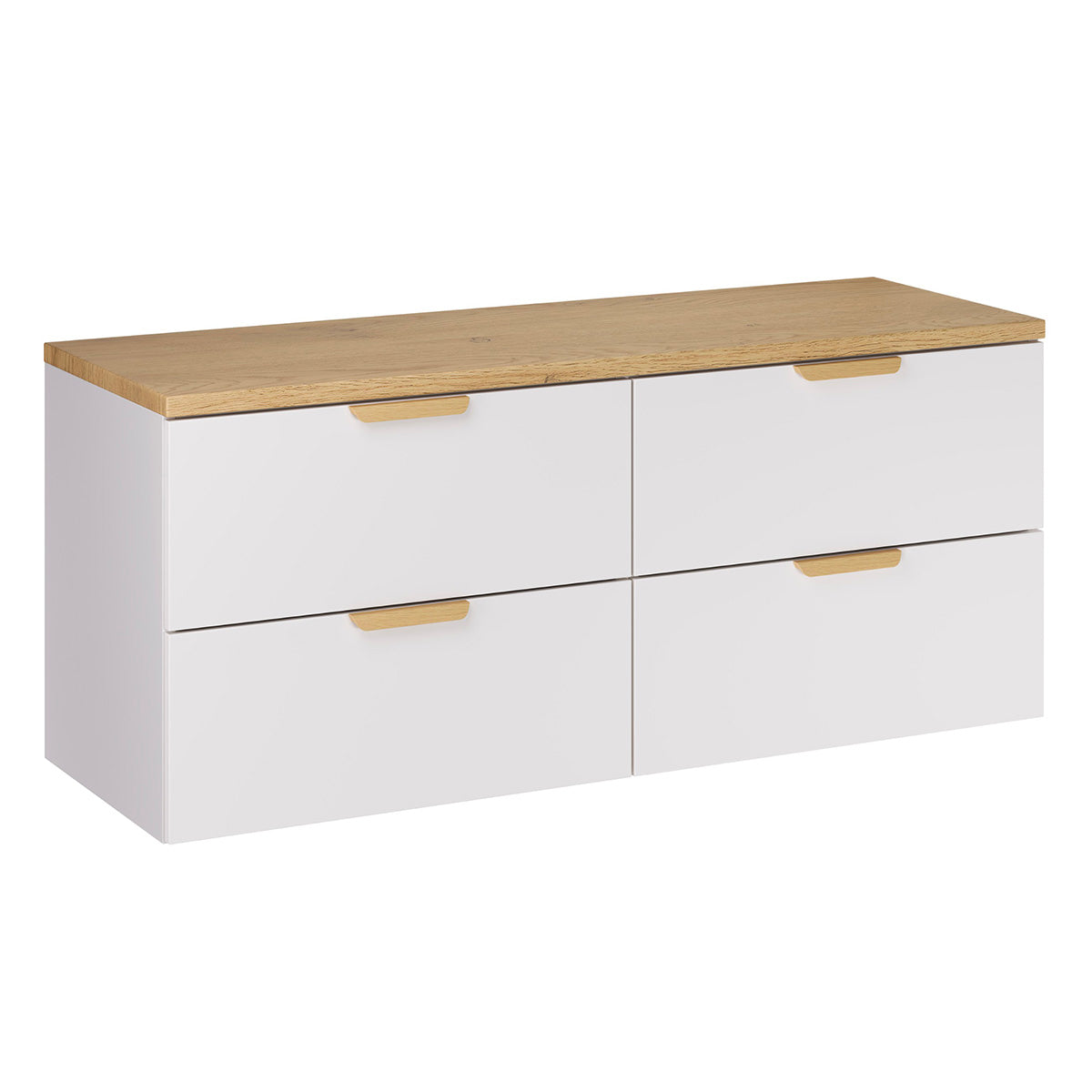 Waschtischunterschrank 120cm Waschtisch Oria Weiß Matt