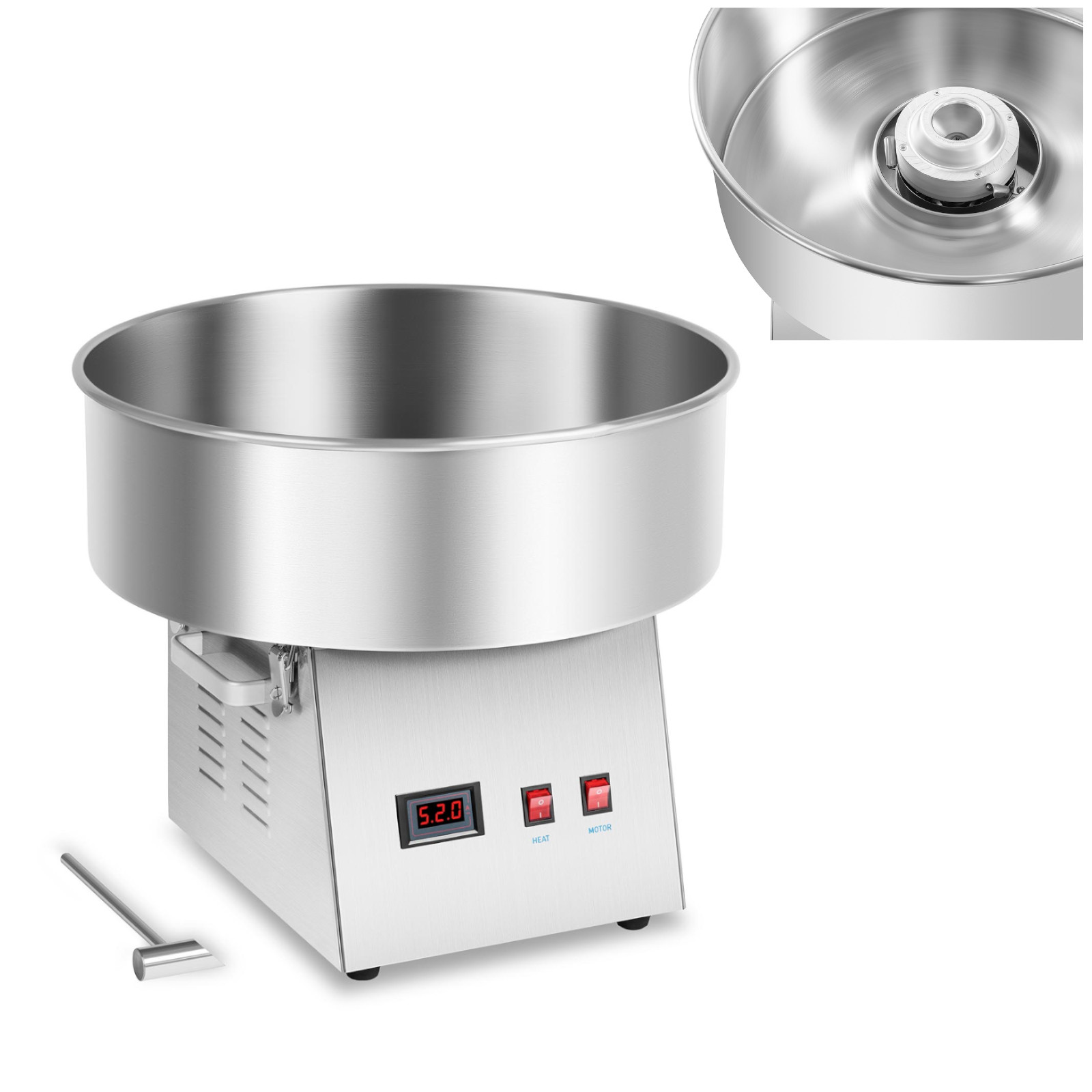 Royal Catering - Zuckerwattemaschine Zuckerwattegerät Zuckerwatte Cotton Candy Maker Edelstahl
