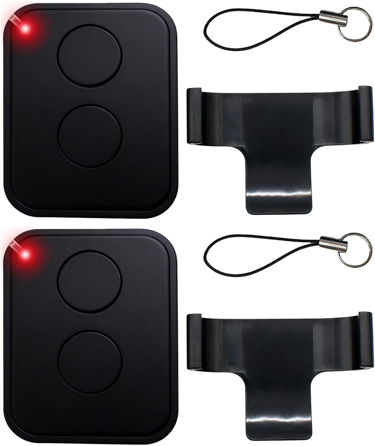 Lot De 2 Télécommande,433,92 Mhz,code Tournant,portail,garage,noir