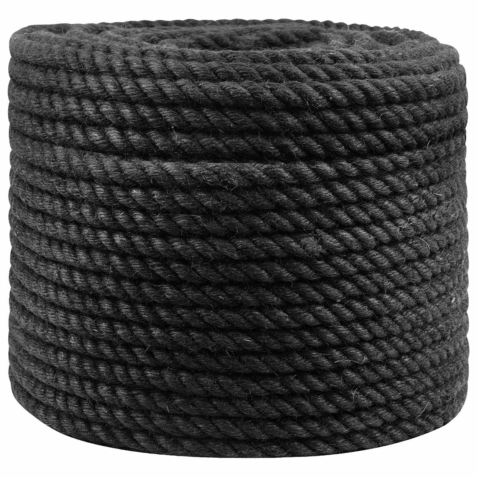 Juteseil 140 Mm 25 M Schwarz 100% Tossa Jute Vidaxl